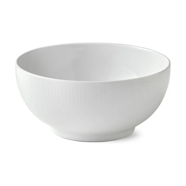 Royal Copenhagen Serveringsskåle Hvid Riflet Skål i Hvid, 21 cm, 1
