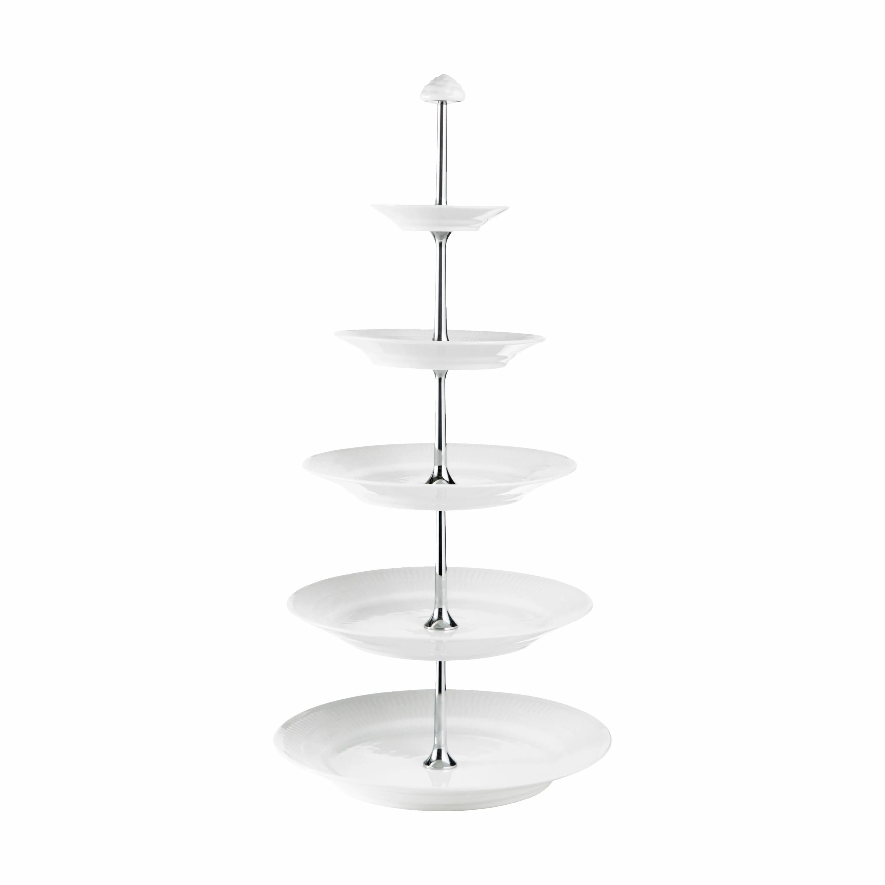 Royal Copenhagen Etagere Hvid Riflet Étagère i 5 etager, 1