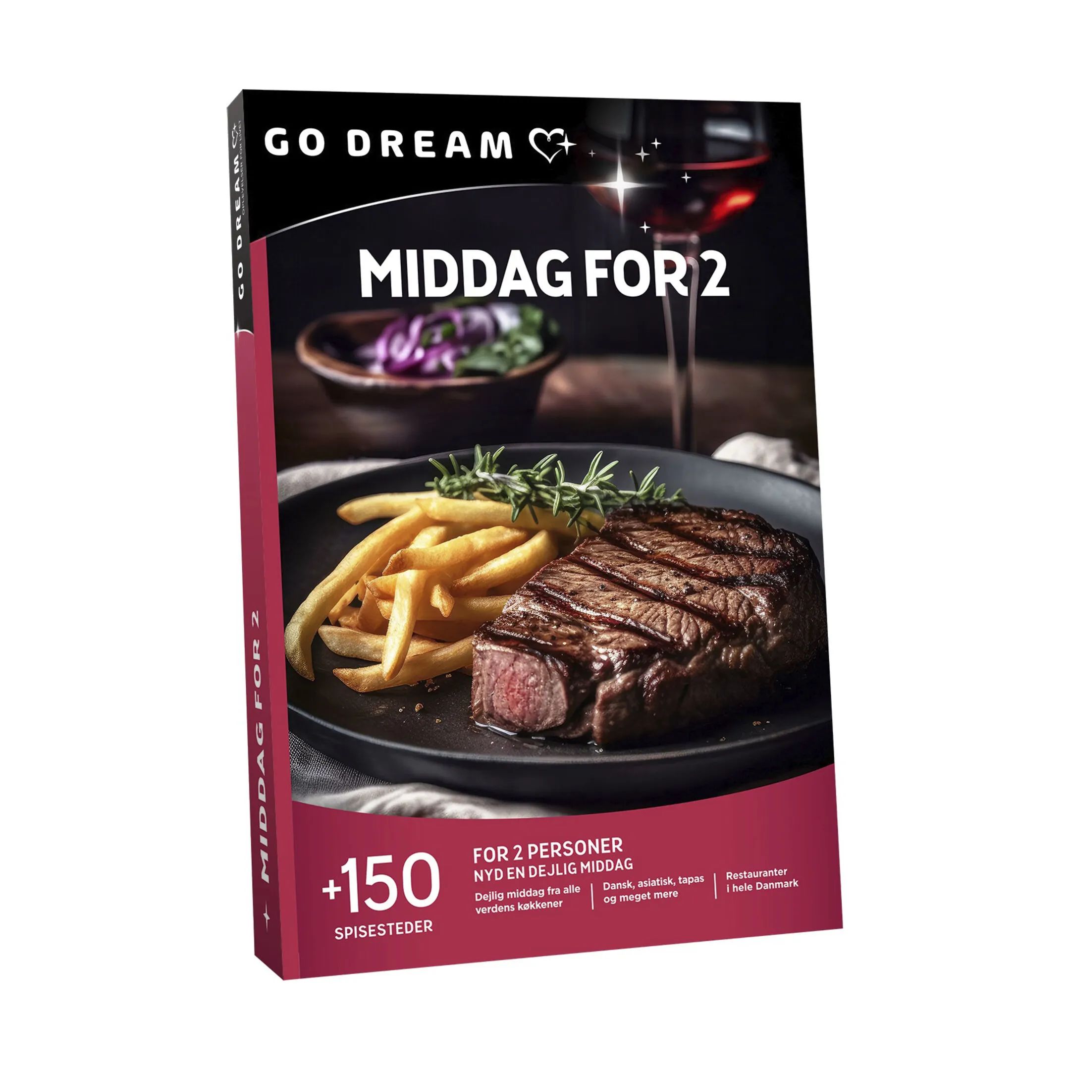 GO DREAM Oplevelsesgavekort Gavekort - Middag i Middag for 2, 2