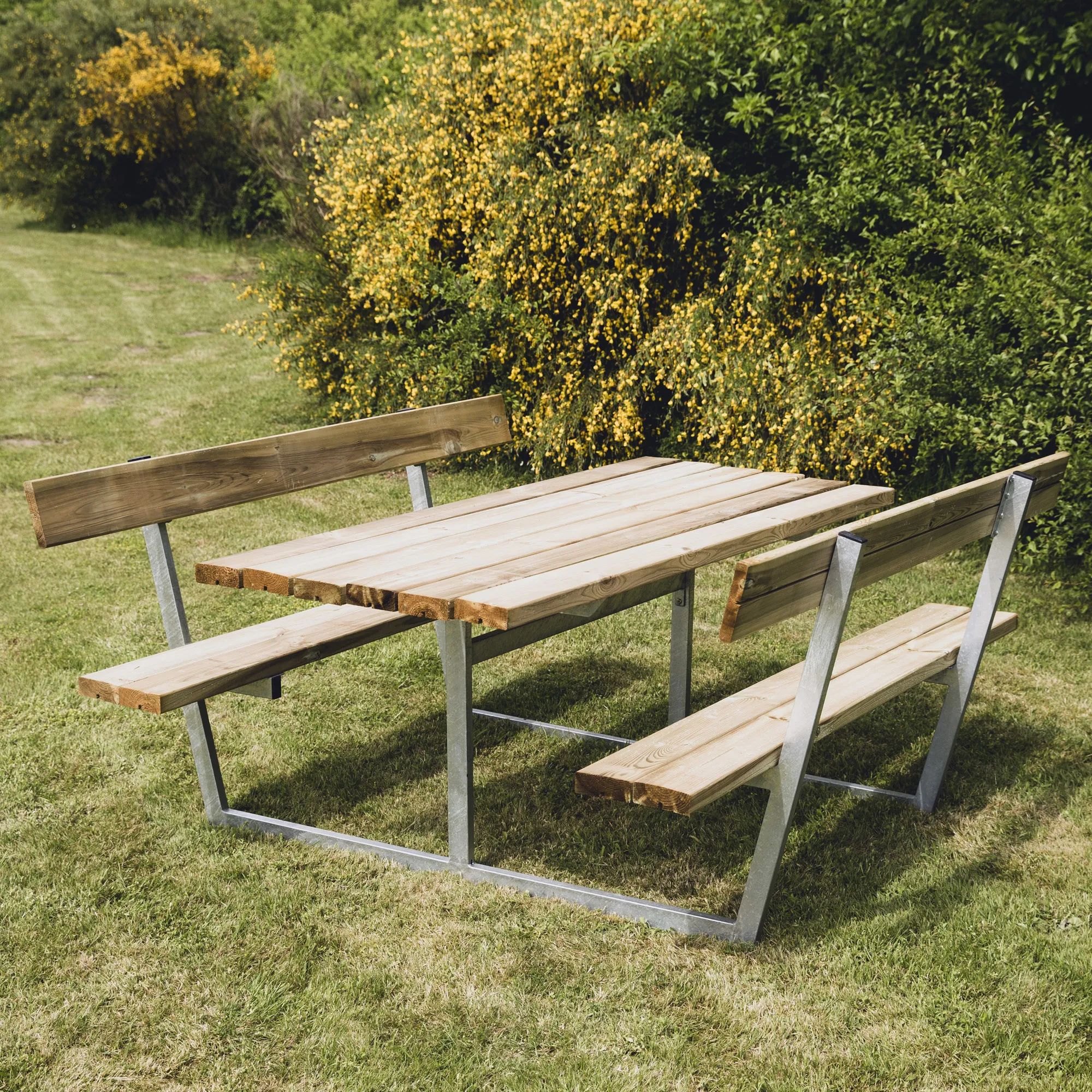 HORTUS Havemøbelsæt Freja Bord-/bænksæt i natur, 2