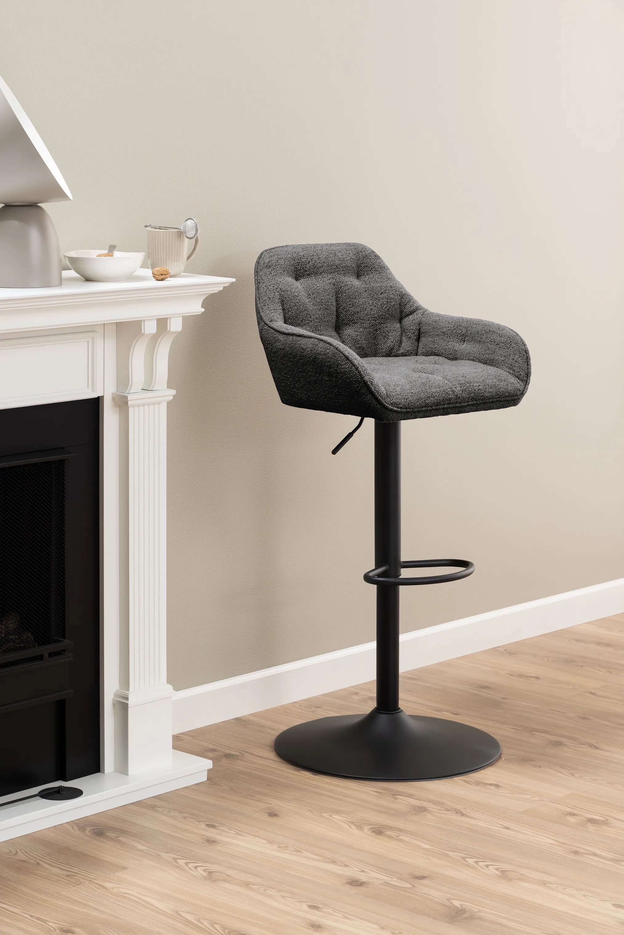 CASA Living Barstole Brooke Barstol - 2 stk. i antracit/sort, 2