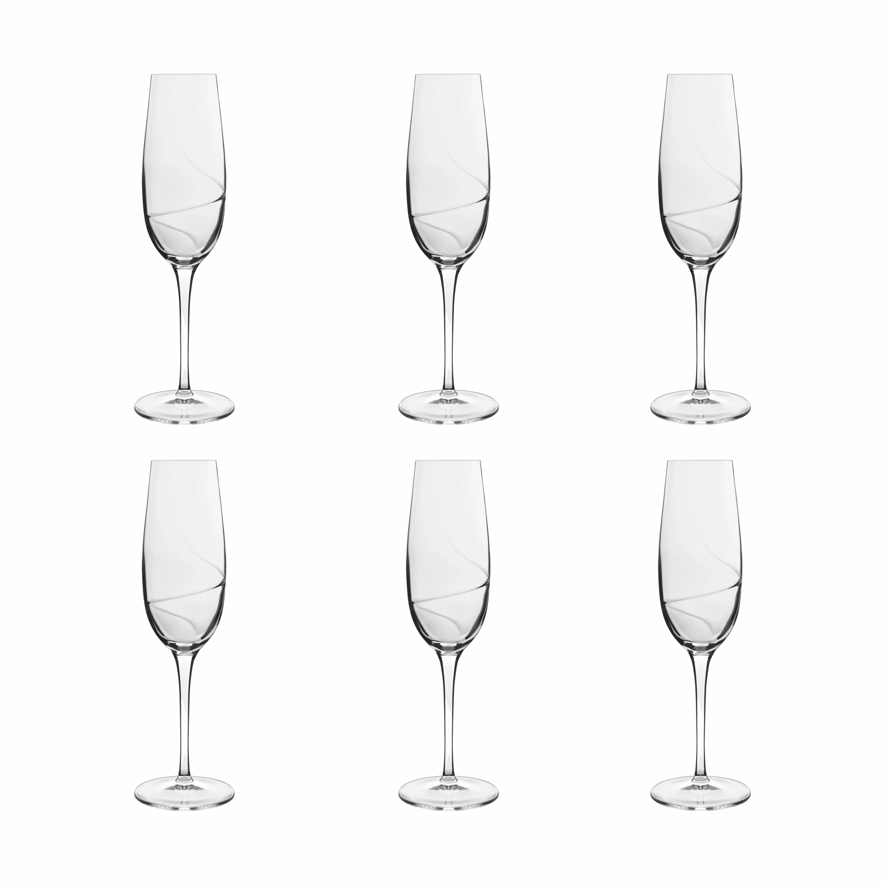 Luigi Bormioli Champagneglas Aero Champagneglas - 6 stk. i Klar, 23.5 cl, 1