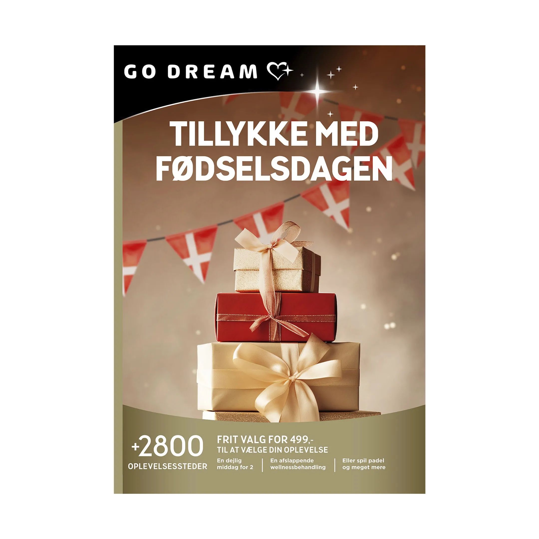 GO DREAM Oplevelsesgavekort Gavekort - Tillykke med fødselsdagen i Værdi: 499 ,-, 1