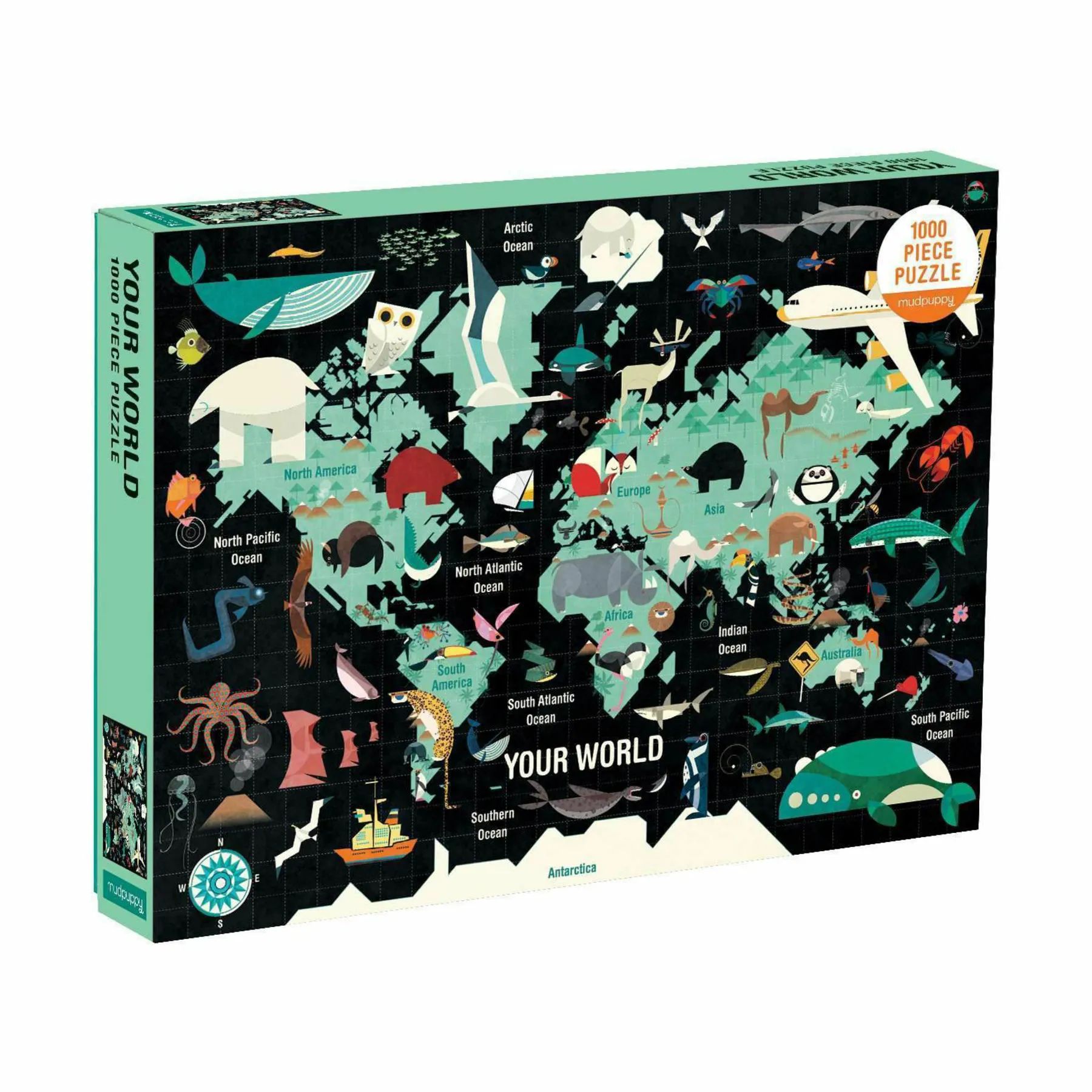 Galison Puslespil Puslespil - Your World i Multifarvet, 1