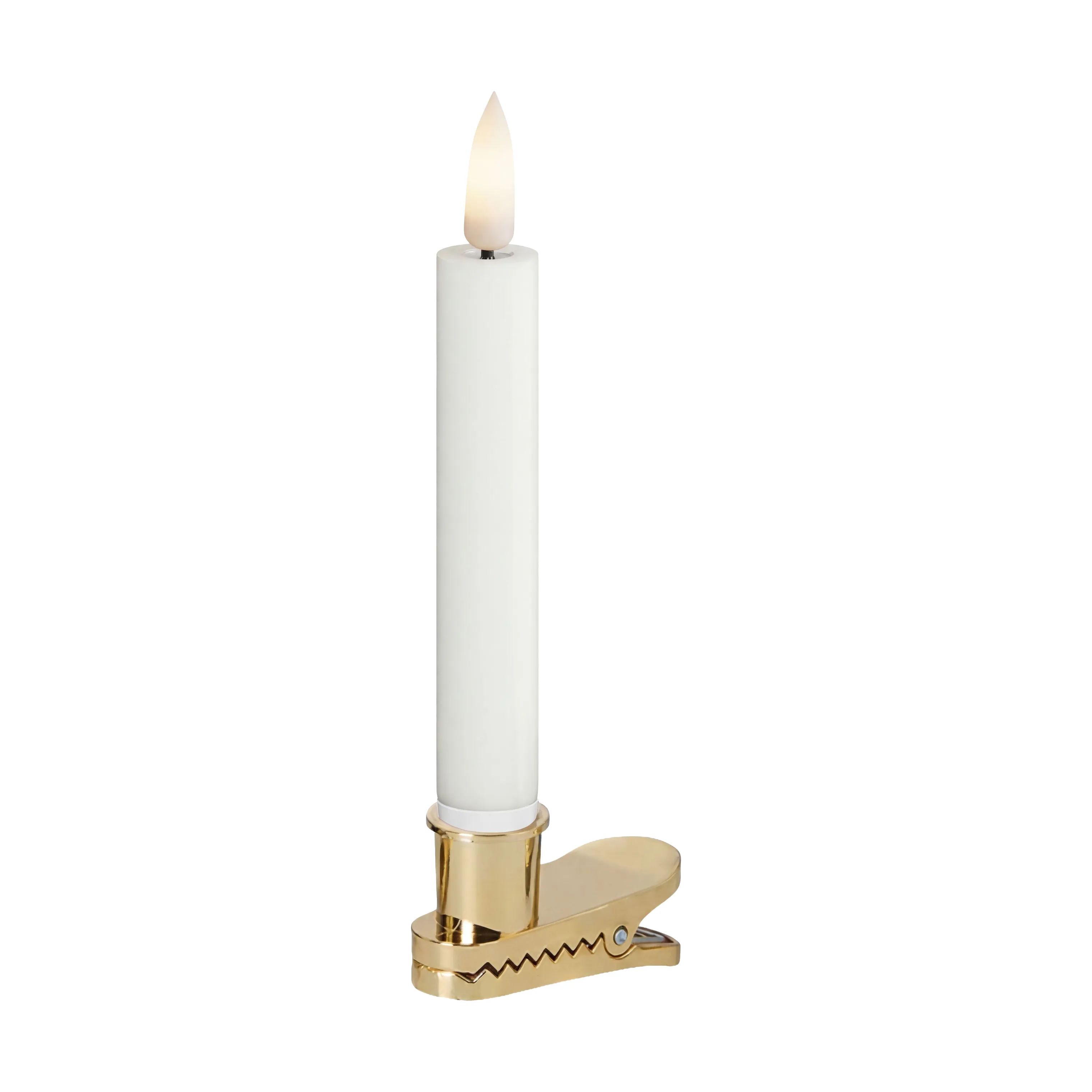 Deluxe Homeart Lysholdere og juletræslys LED Juletræslys - 10 stk. i Hvid/guldfarvet, 3