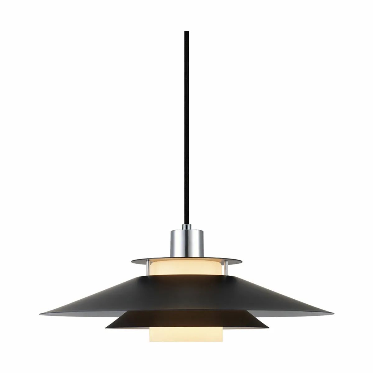 Halo Design Pendler Rivoli Pendel i Sort/krom, 40 cm, 1