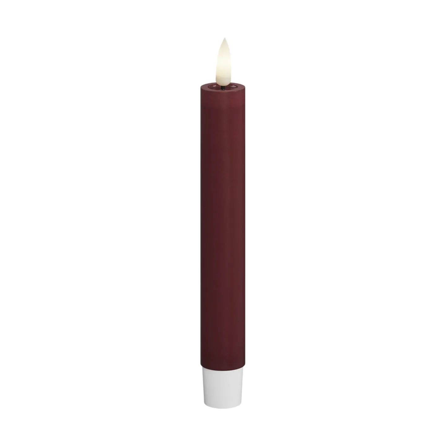 Deluxe Homeart LED-lys Real Flame LED Kronelys - 2 stk. i Bordeaux , 15 cm, 4