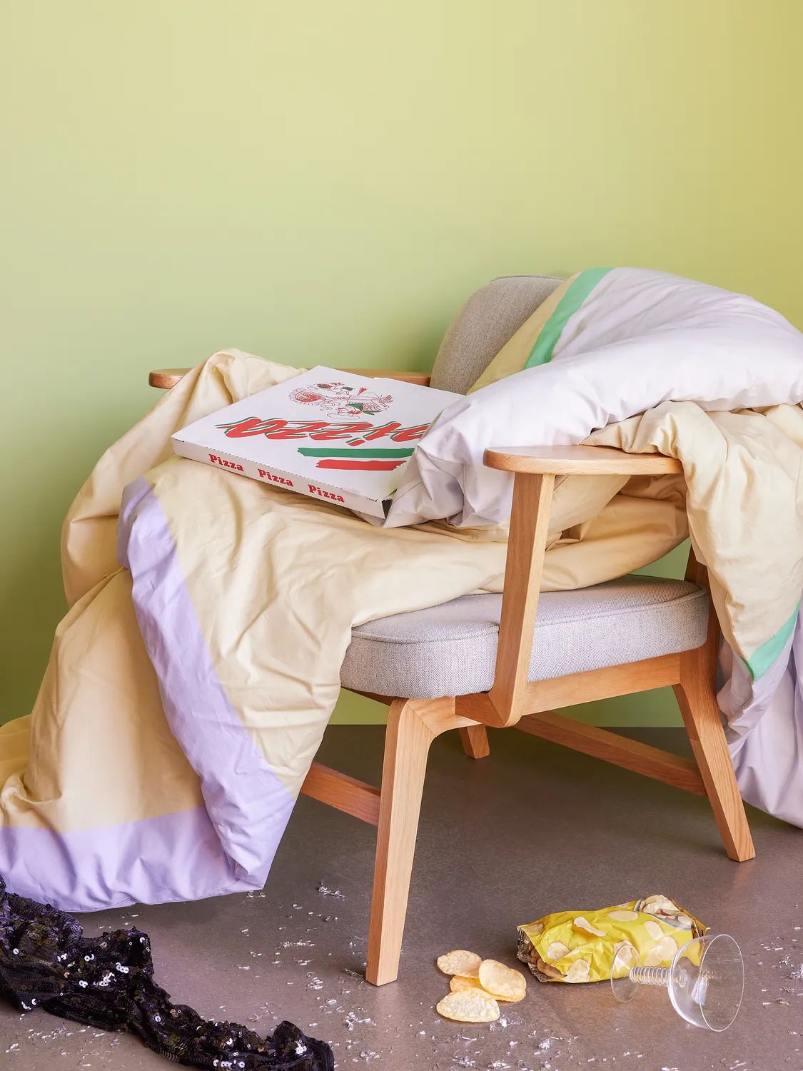 Hübsch Sengetøj Block Sengetøj i Multifarvet, B140 x L200 cm, 11