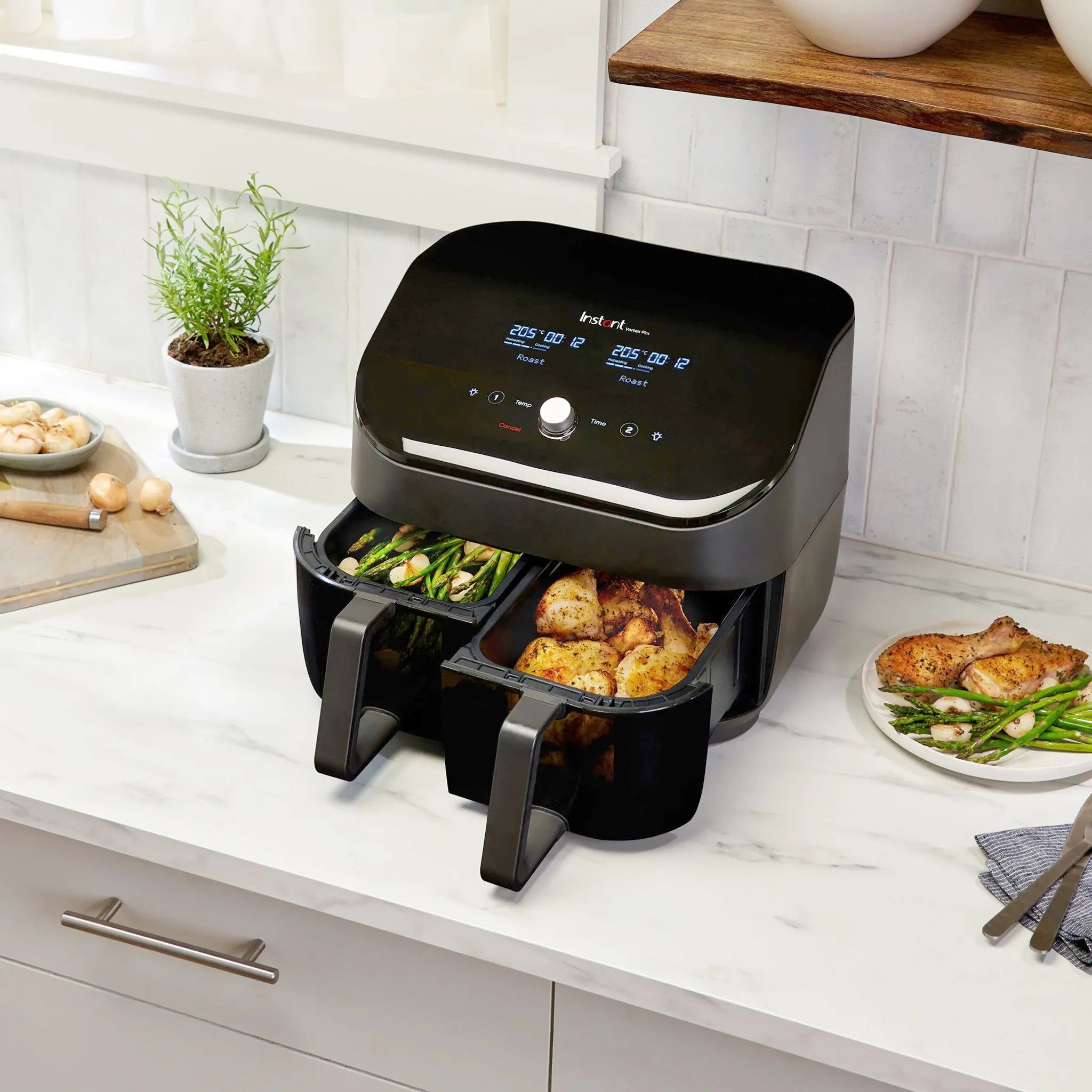 Instant Airfryers Vortex Plus Dual ClearCook Airfryer i Black, 2