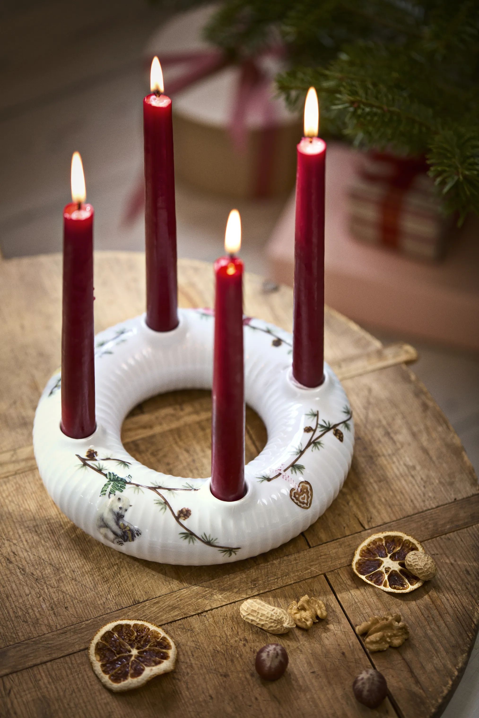 Kähler Jule- og adventsstager Hammershøi Jul Adventsstage i Hvid m. deko, 3