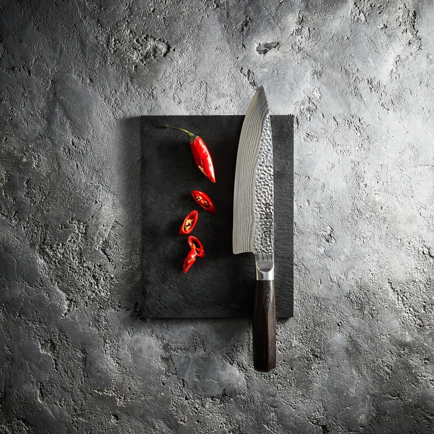 THE CUSTOM CHEF™ Kokkeknive Cuisine::pro® Damashiro® EMPEROR Cuisine::pro Damashiro® EMPEROR Kokkekniv i Sølvfarvet/brun, 2