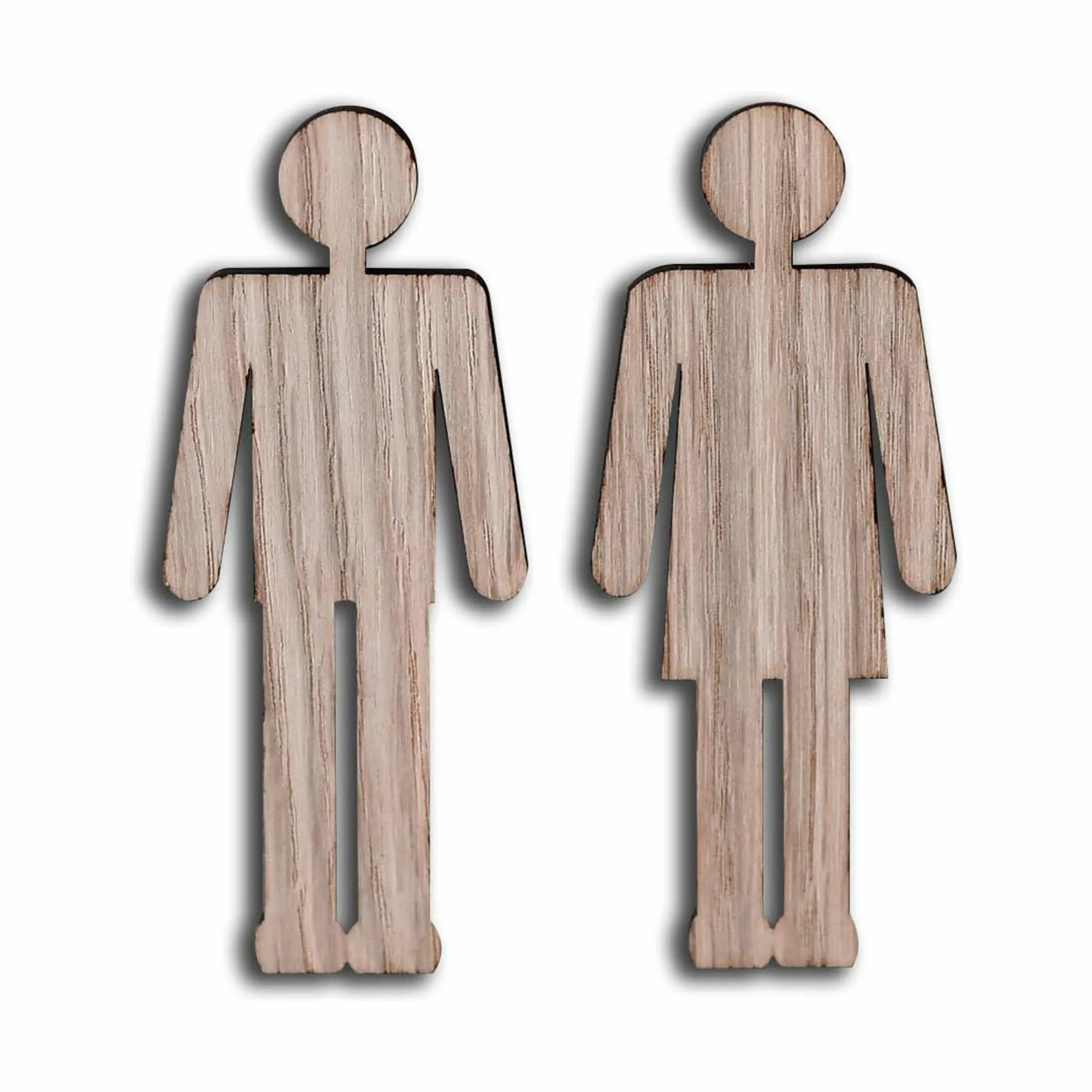 Minifabrikken Vægdekoration Piktogram - Dame & Mand i Træ, 1