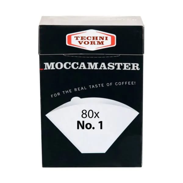 Moccamaster Kaffefiltre Kaffefilter Nr. 1 - 80 stk. i hvid, 1