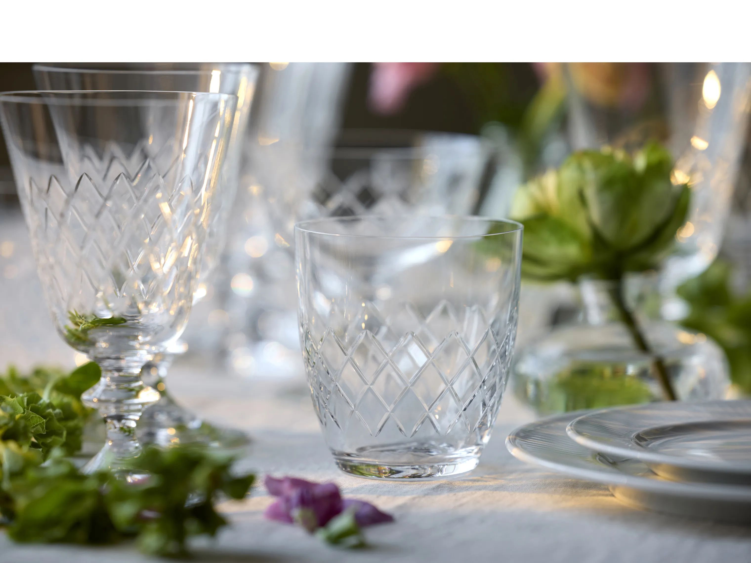 Lyngby Glas Vandglas Eaton Vandglas - 2 stk i Klar, 3