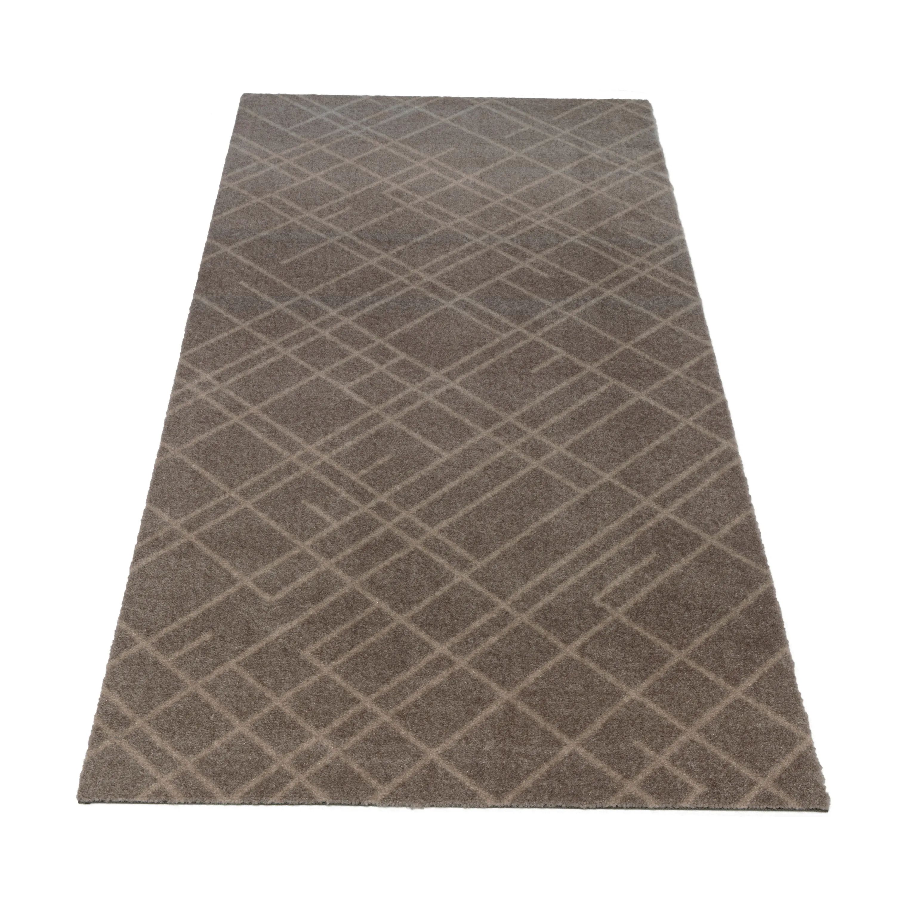 Tica Copenhagen Dørmåtter Lines Gulvmåtte i Brun/beige, B67 x L150 cm, 4
