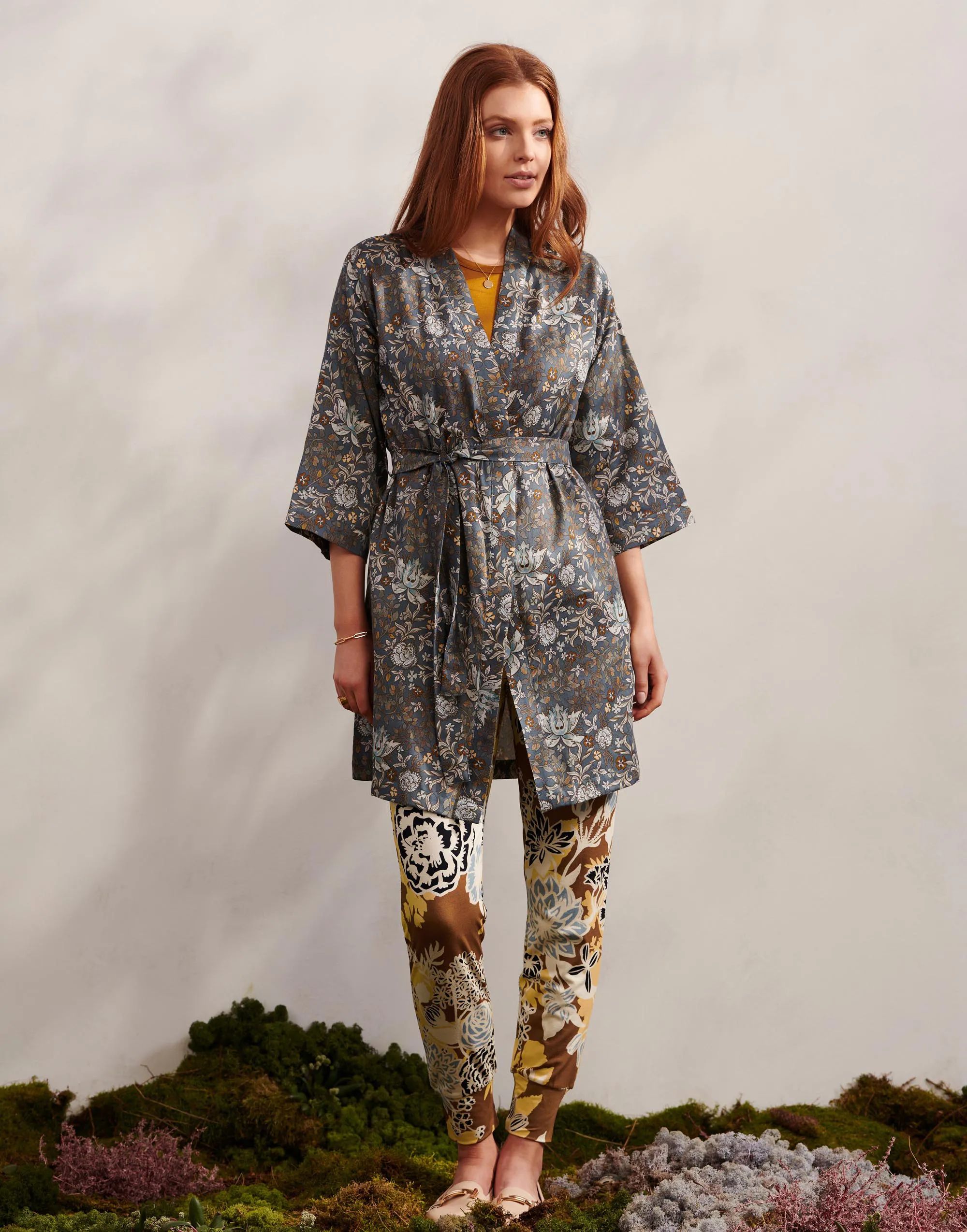 Essenza Morgenkåber Sarai Ophelia Kimono i Nightblue, Str. XXL, 2