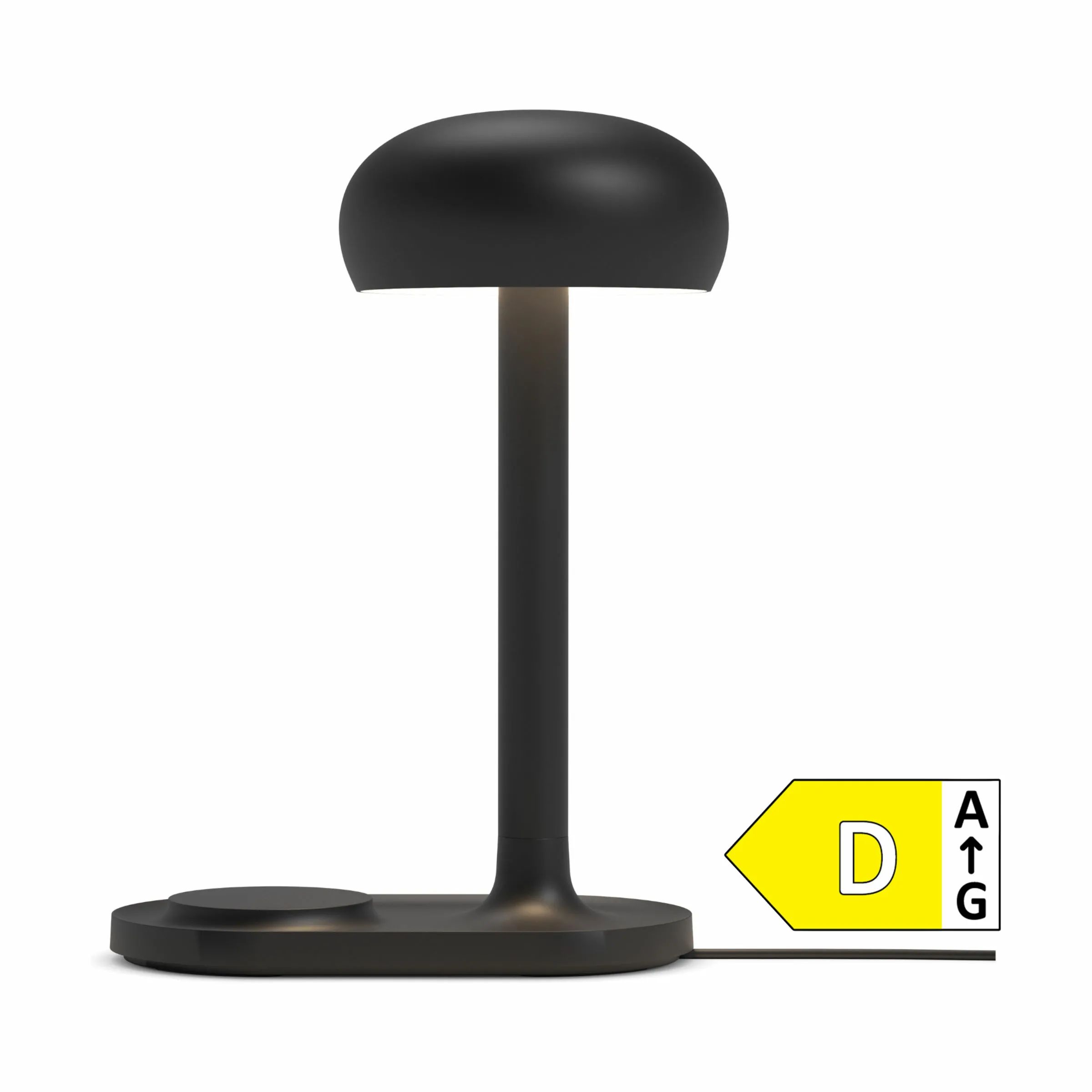 Eva Solo Bordlamper Emendo Lampe m. indbygget oplader i Sort, 5
