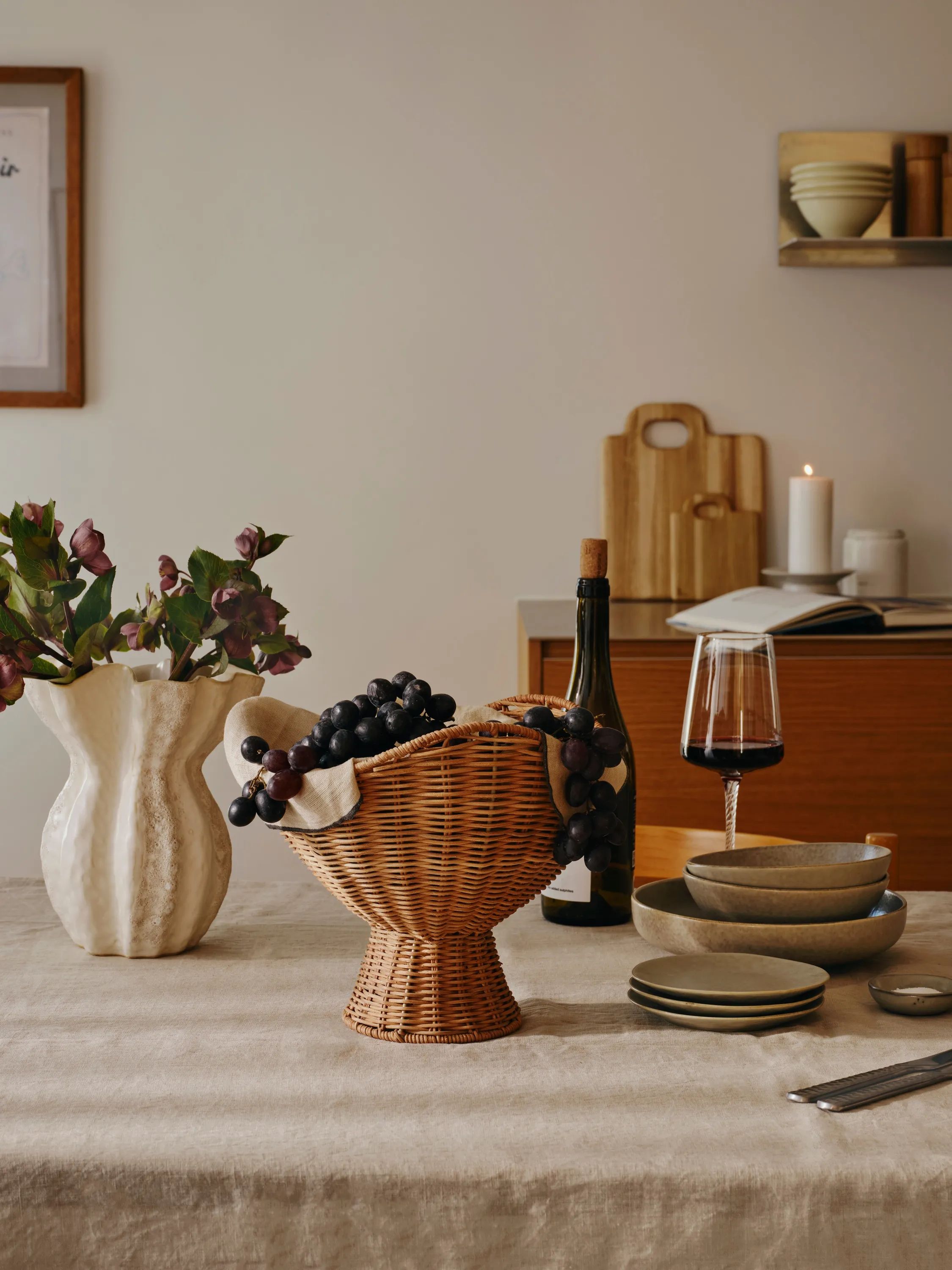 Broste Copenhagen Vaser Cori Vase i Hvid, 24 cm, 2