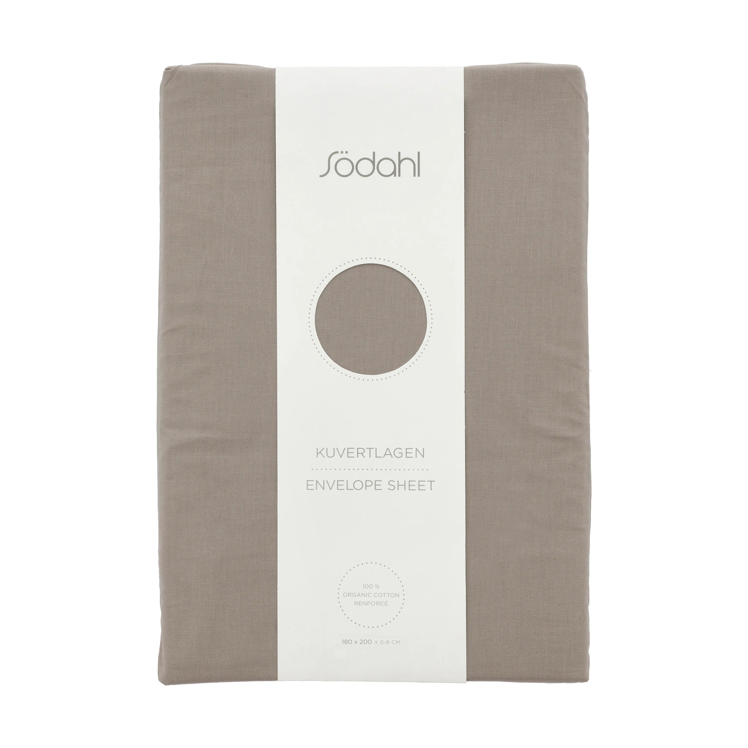 Södahl Lagner Organic Calm Kuvertlagen i Taupe, B180 x L200 cm, 1