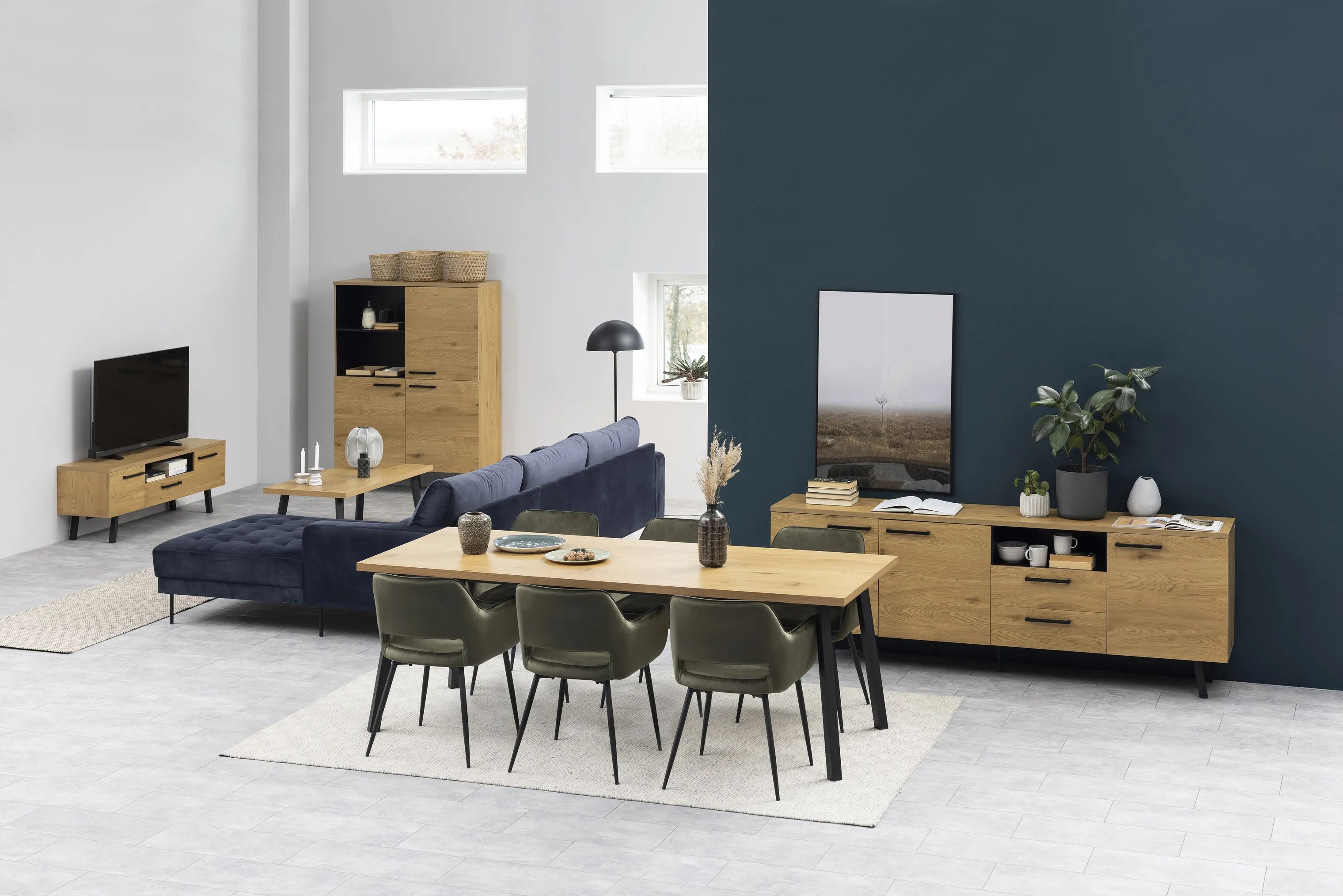 CASA Living Spisebordsstole Ranja Spisebordsstol - 2 stk. i Olivengrøn/sort, 3