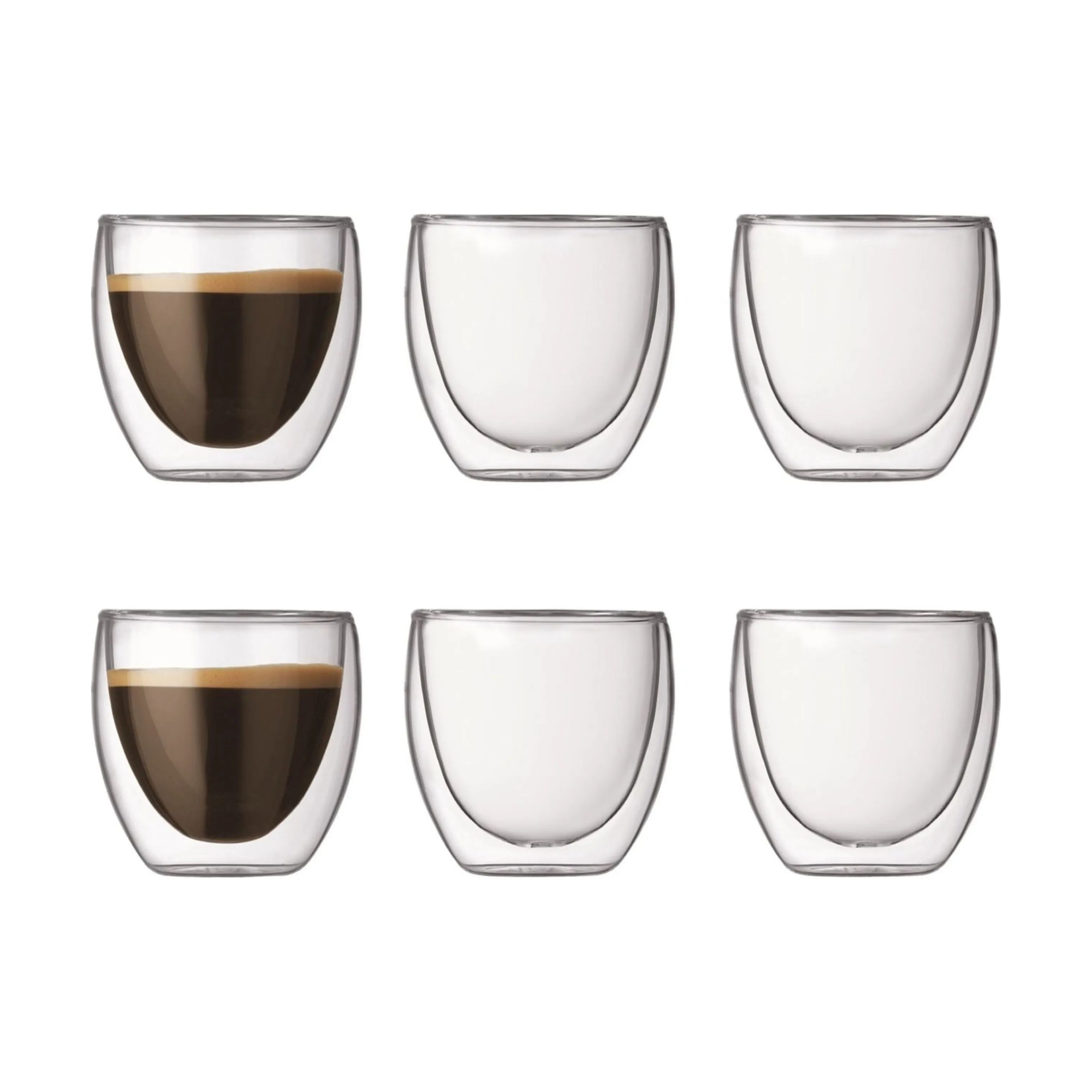 Bodum Espressokopper Pavina Espressoglas - 6 stk. i klar, 1