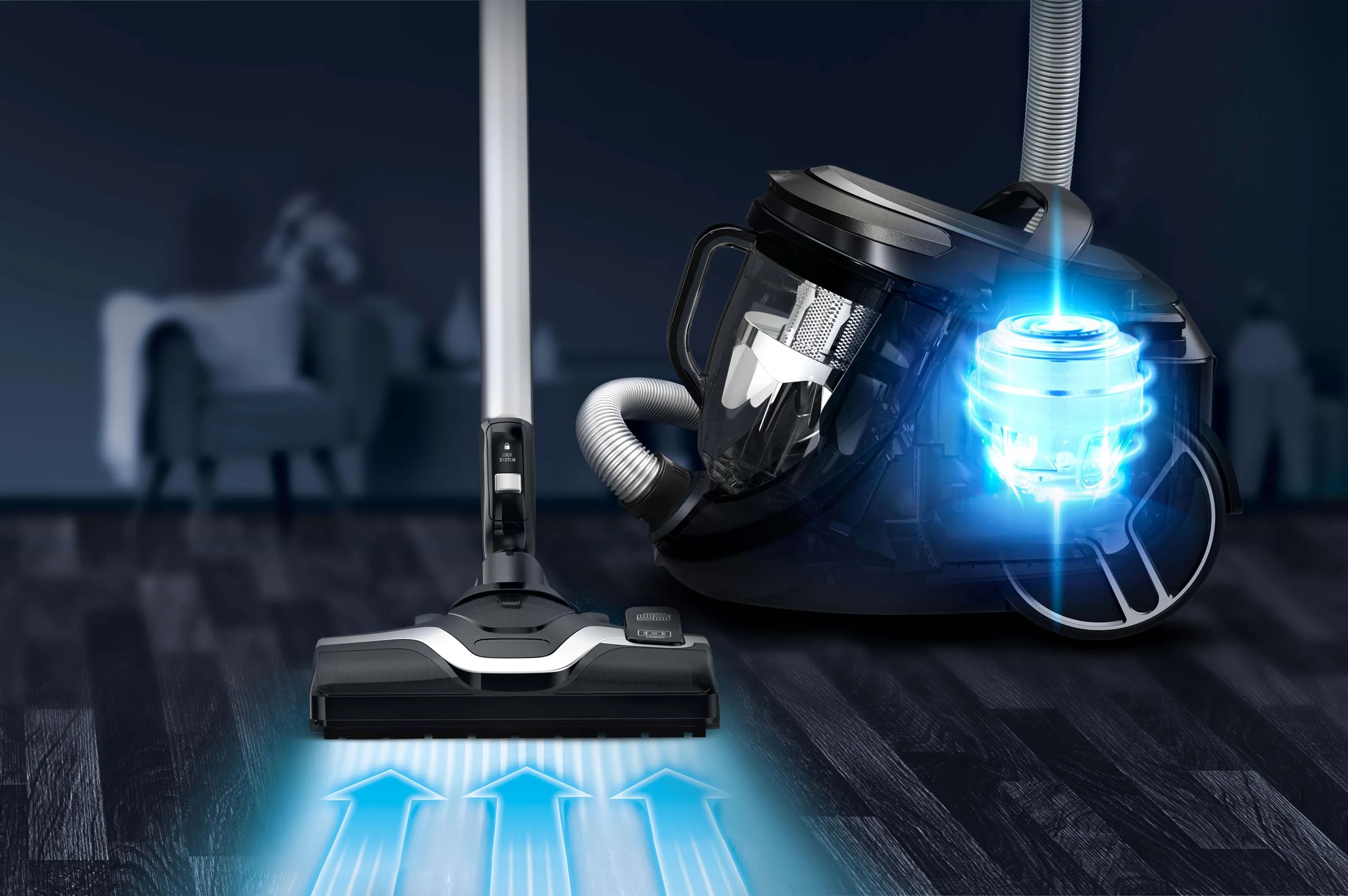 Tefal Støvsugere Silence Force Cyclonic Total Poseløs Støvsuger i Sort / sølv, 3