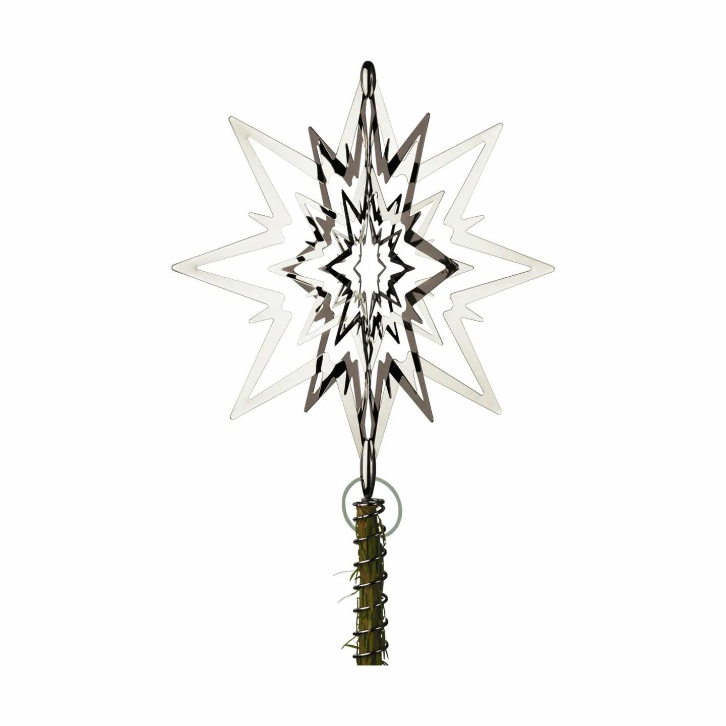 Georg Jensen Topstjerner Christmas Collectibles Topstjerne - Mellem i Sølvfarvet, Mellem, 1