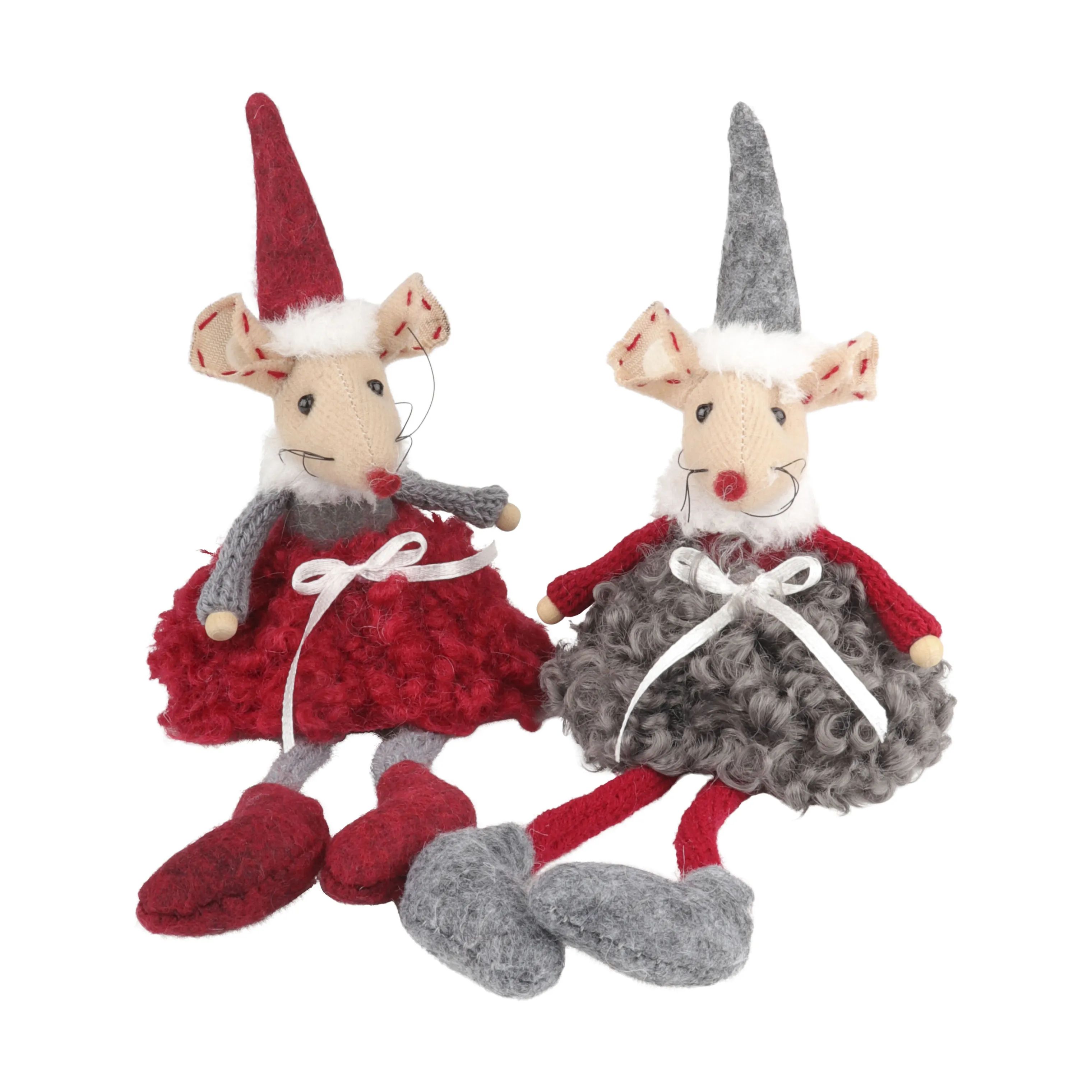Casa Christmas Julefigurer Julemus i grå, 2