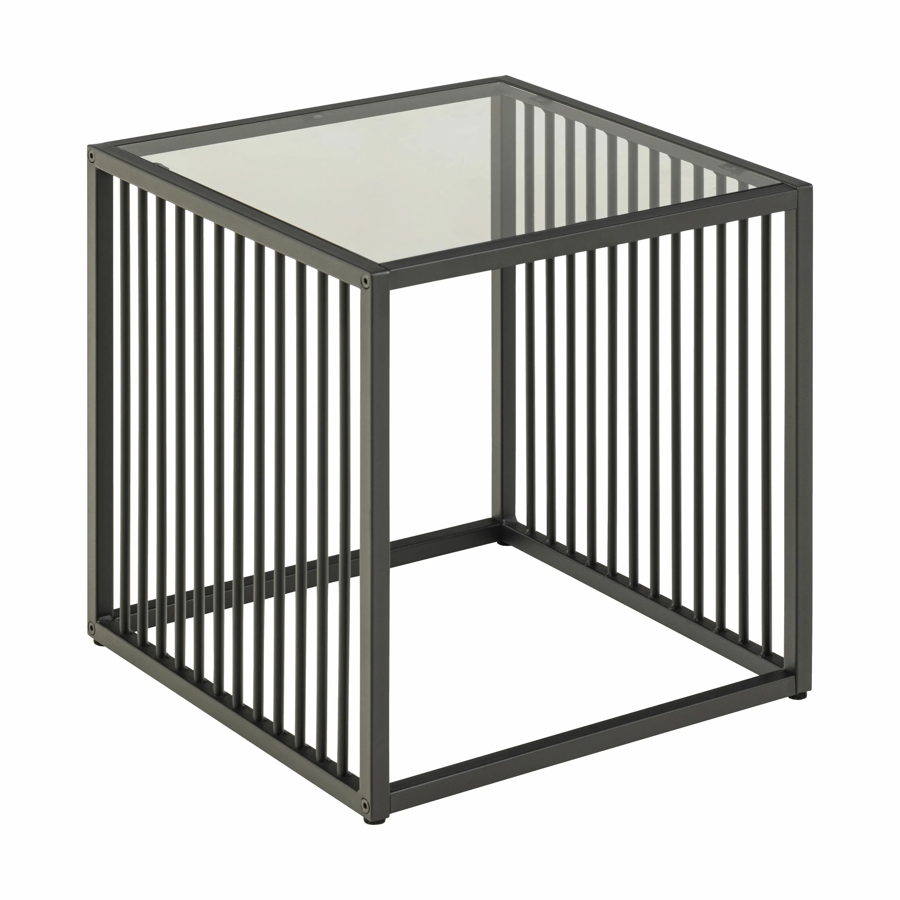 CASA Living Sideborde Strington Hjørnebord i Røg/sort, 40 cm, 4