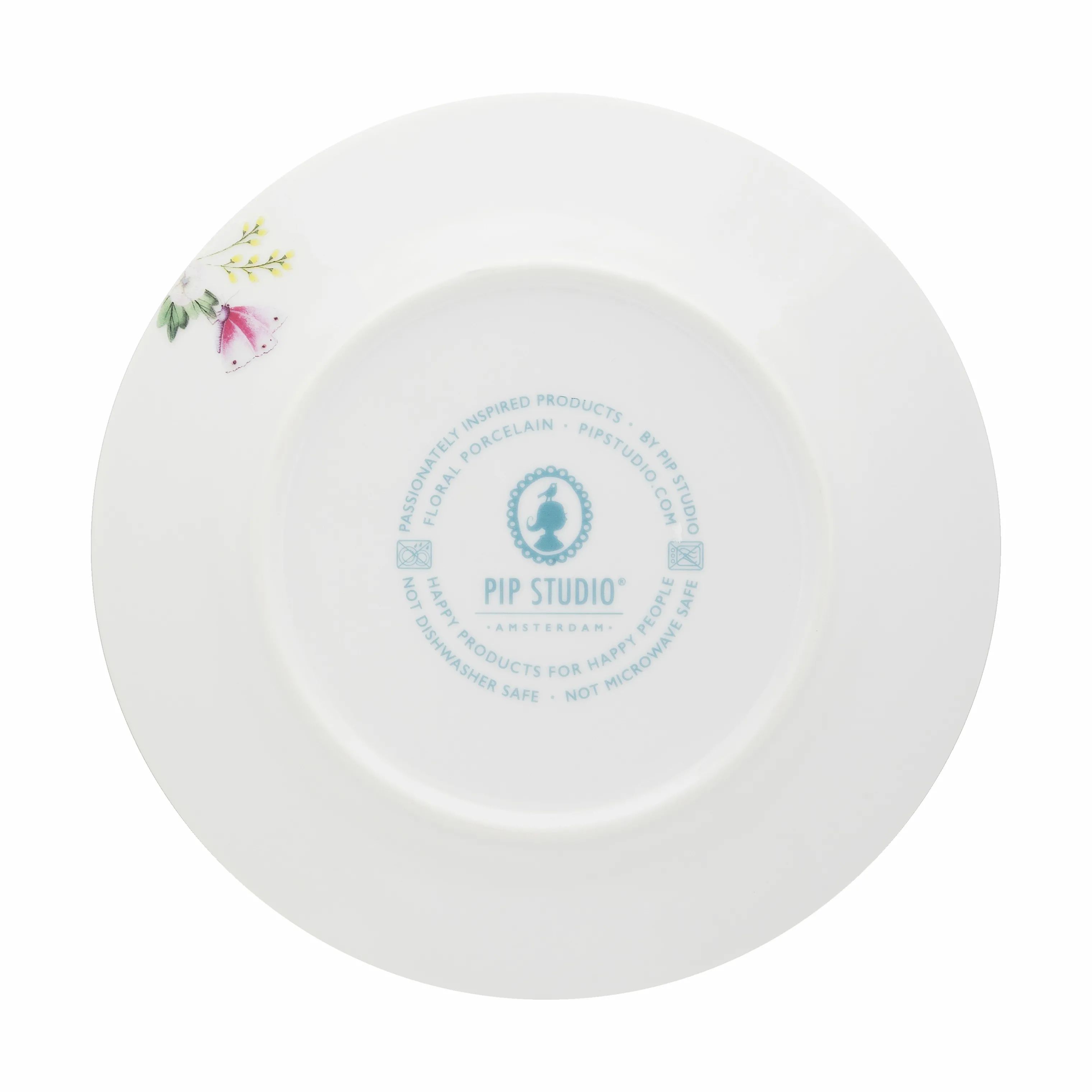 PIP Studio Frokosttallerkener Blushing Birds Blushing Bird Tallerken i Hvid, 21 cm, 2