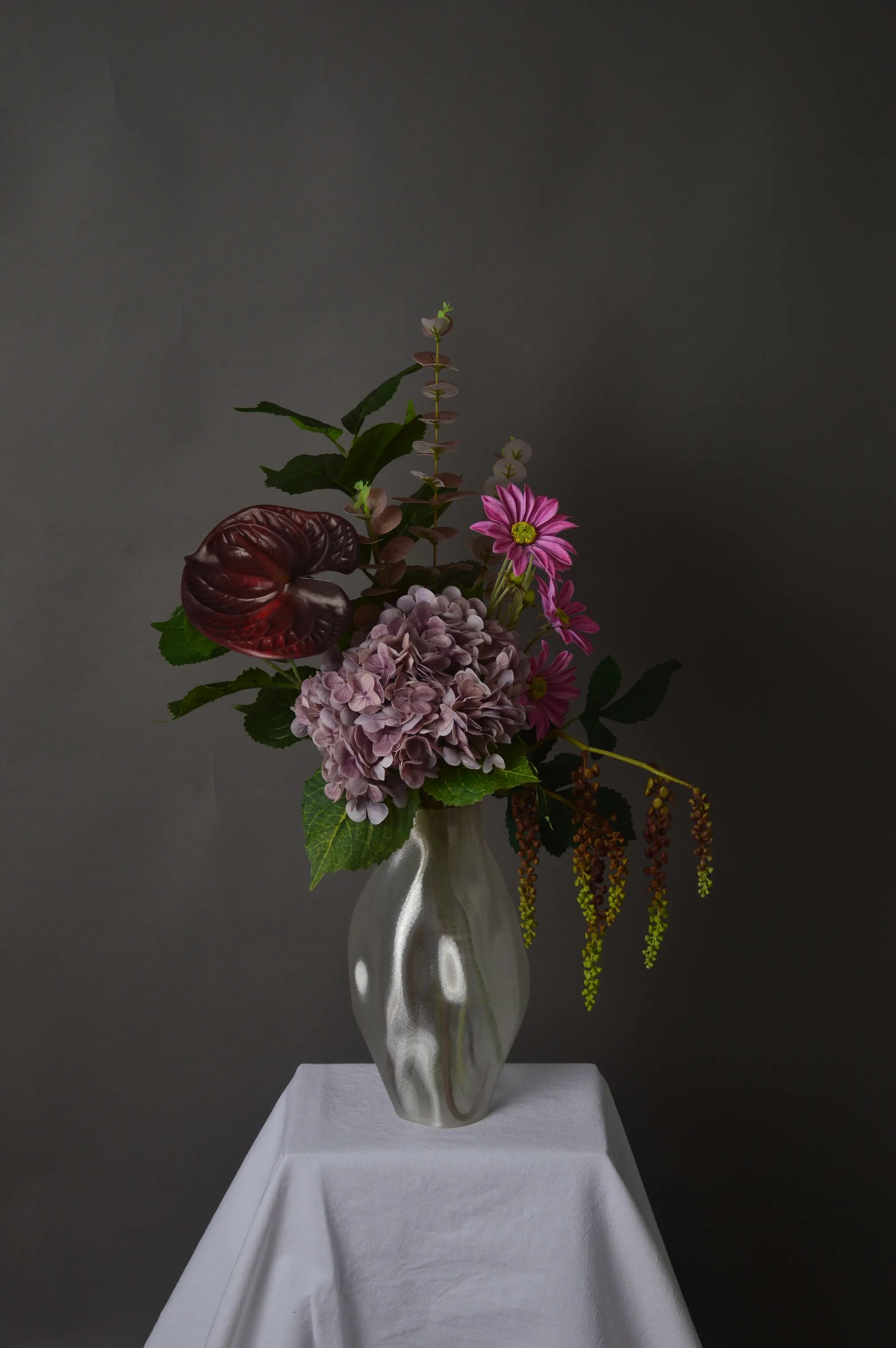 Fleuristc Kunstige blomster Pinky Promise Buket i 6 stilke, 3