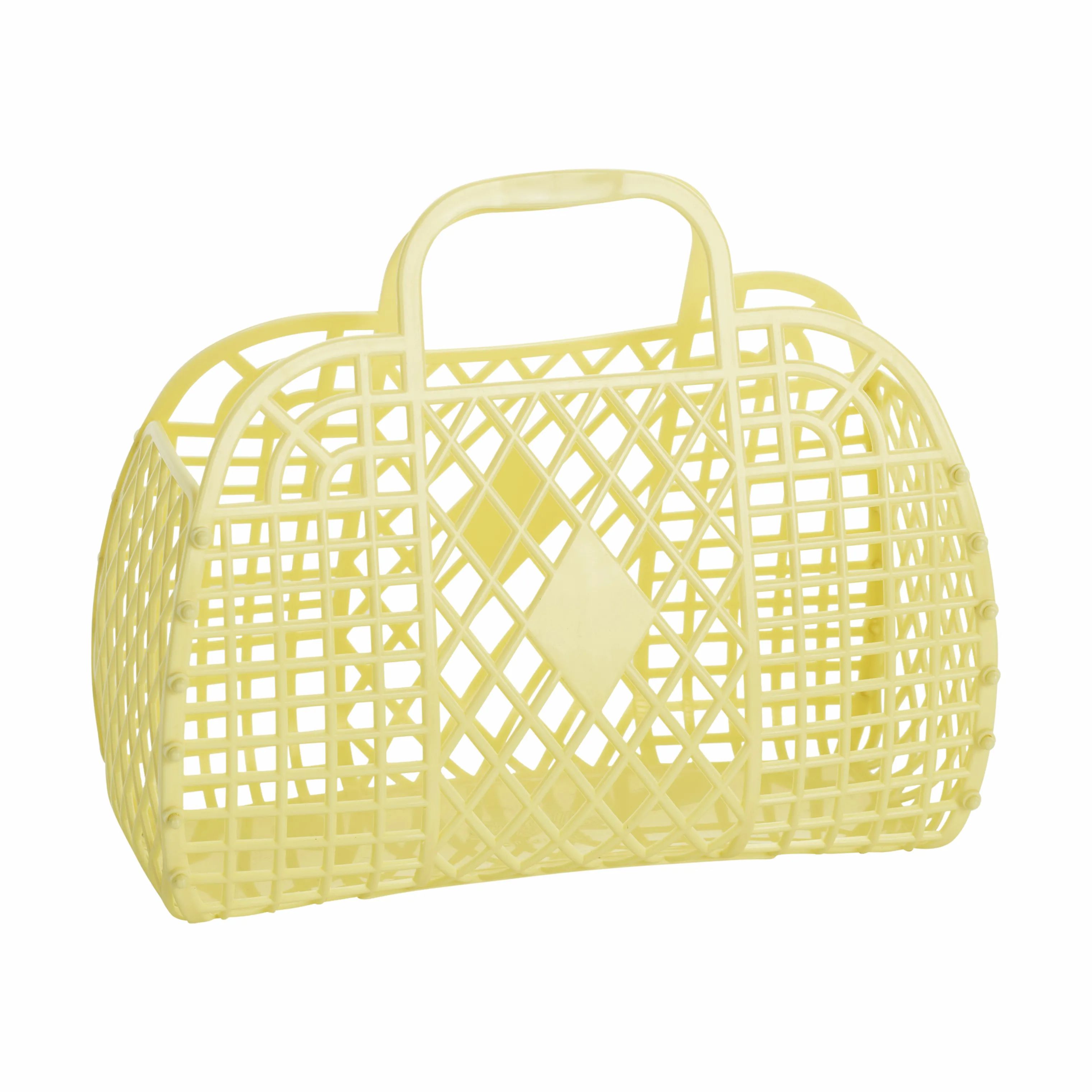 Sun Jellies Øvrigt interiør Retro Basket Small Retro Taske - Lille i Yellow B 11 x L 31 x H 25,5 cm, 1