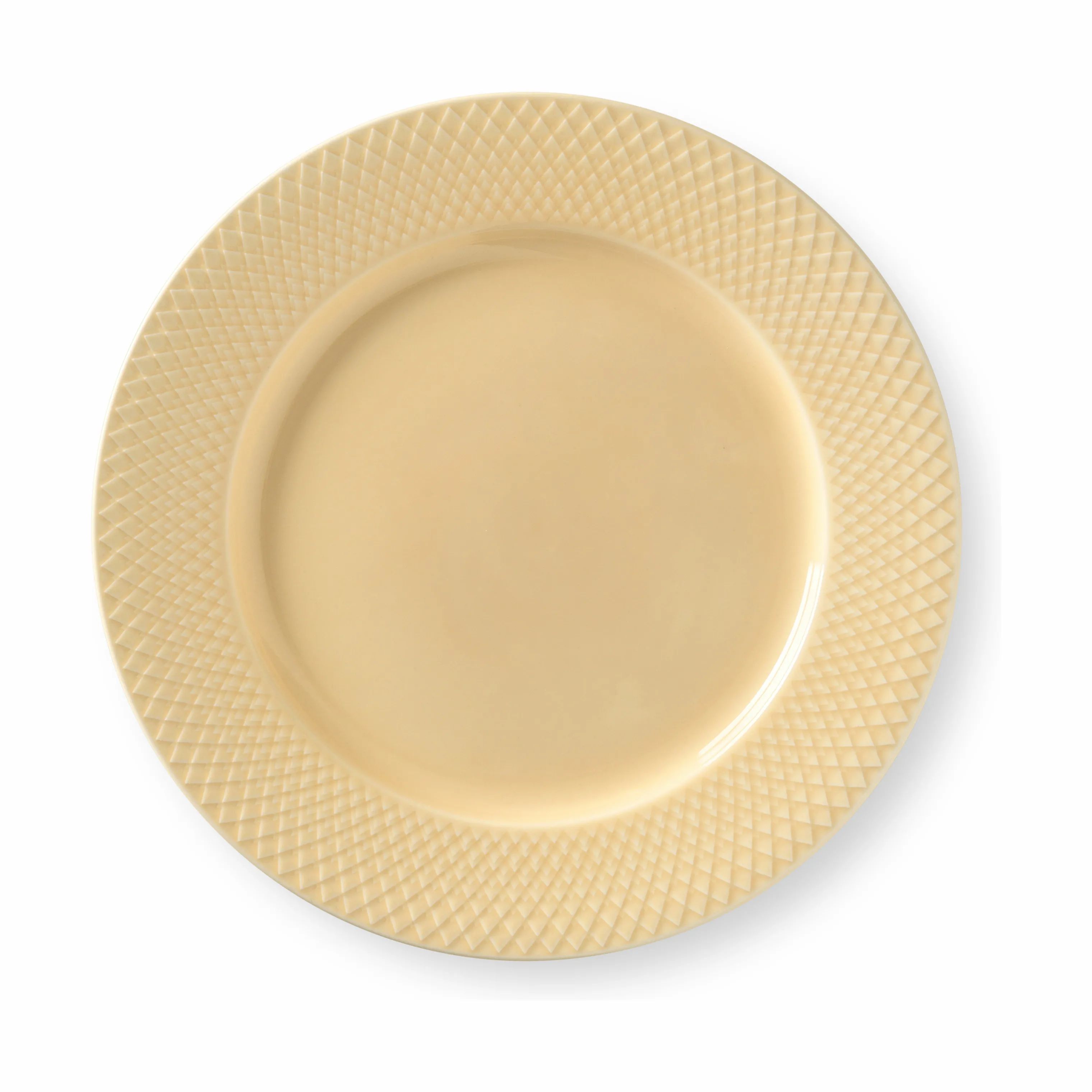 Lyngby Porcelæn Middagstallerkener Rhombe Color Middagstallerken i Sand, 27 cm, 1