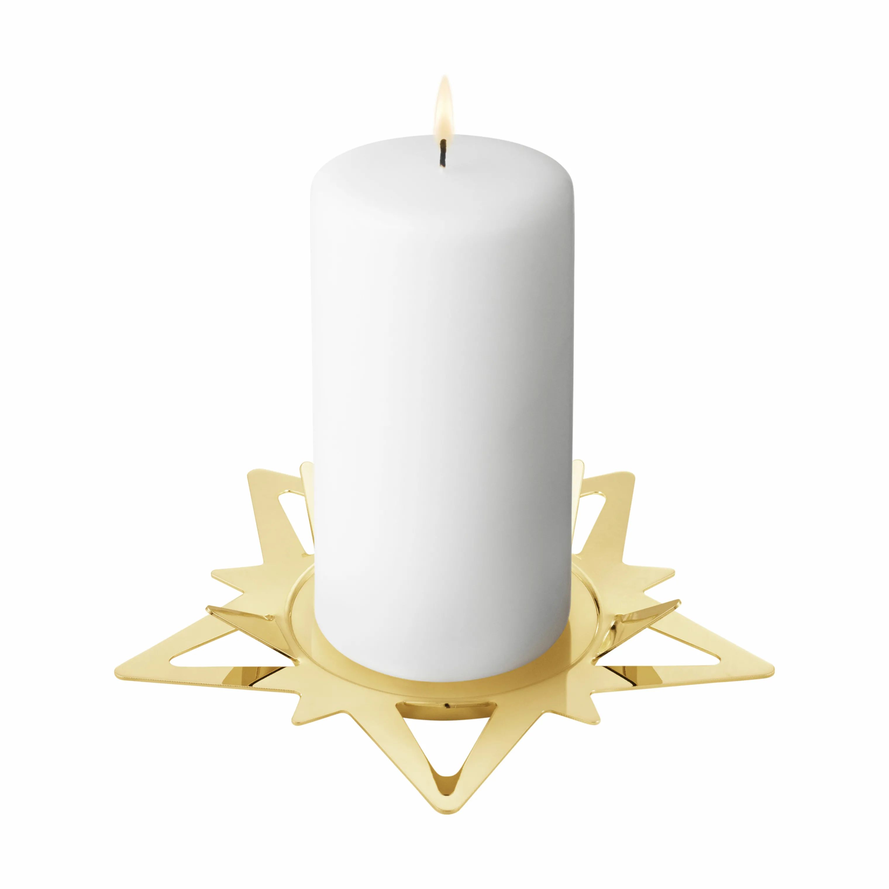 Georg Jensen Jule- og adventsstager Christmas Collectibles CC 2021 Stjerne Lysestage i Guldfarvet, 2 cm, 2