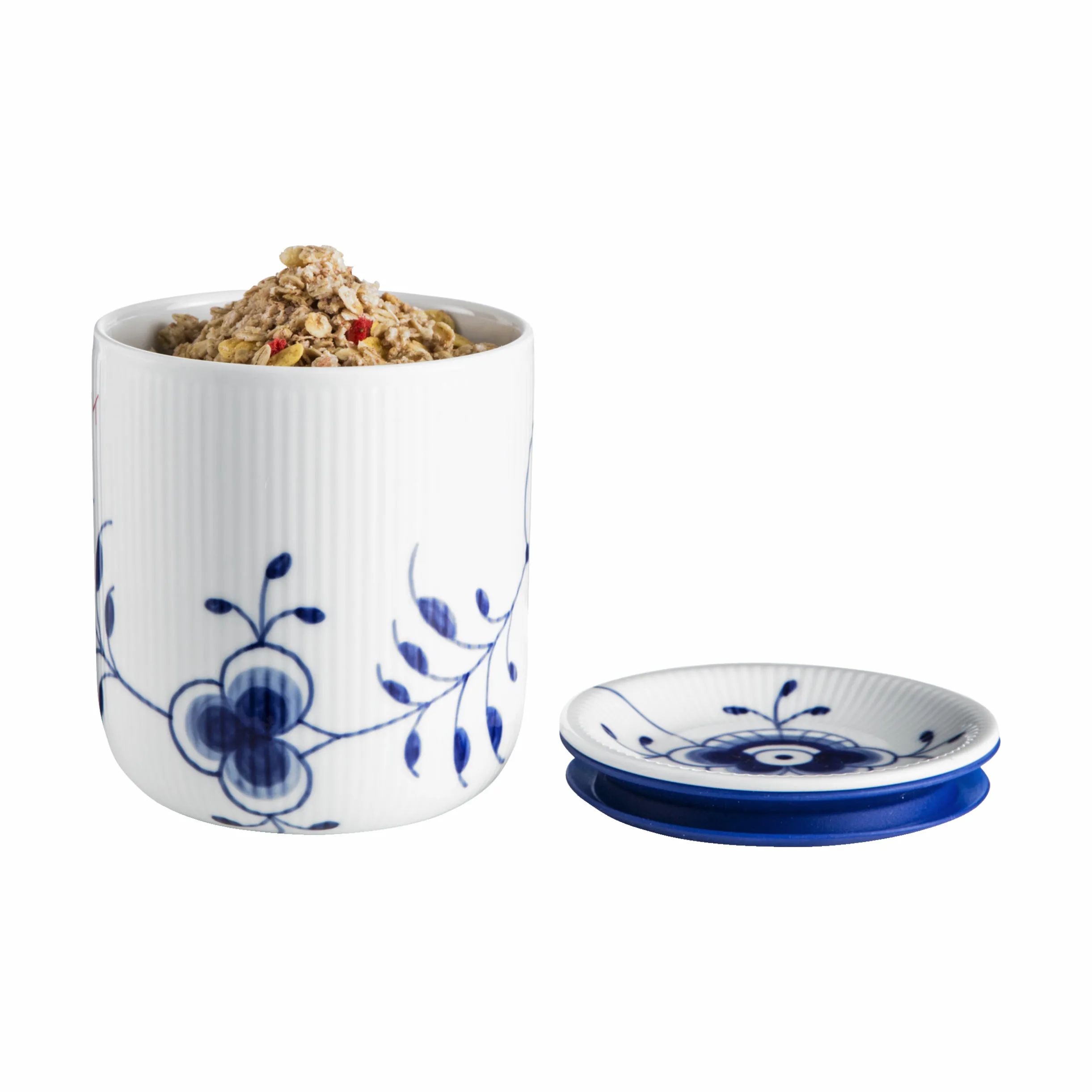 Royal Copenhagen Krukker med låg Blå Mega Riflet Krukke i 80 cl, 4
