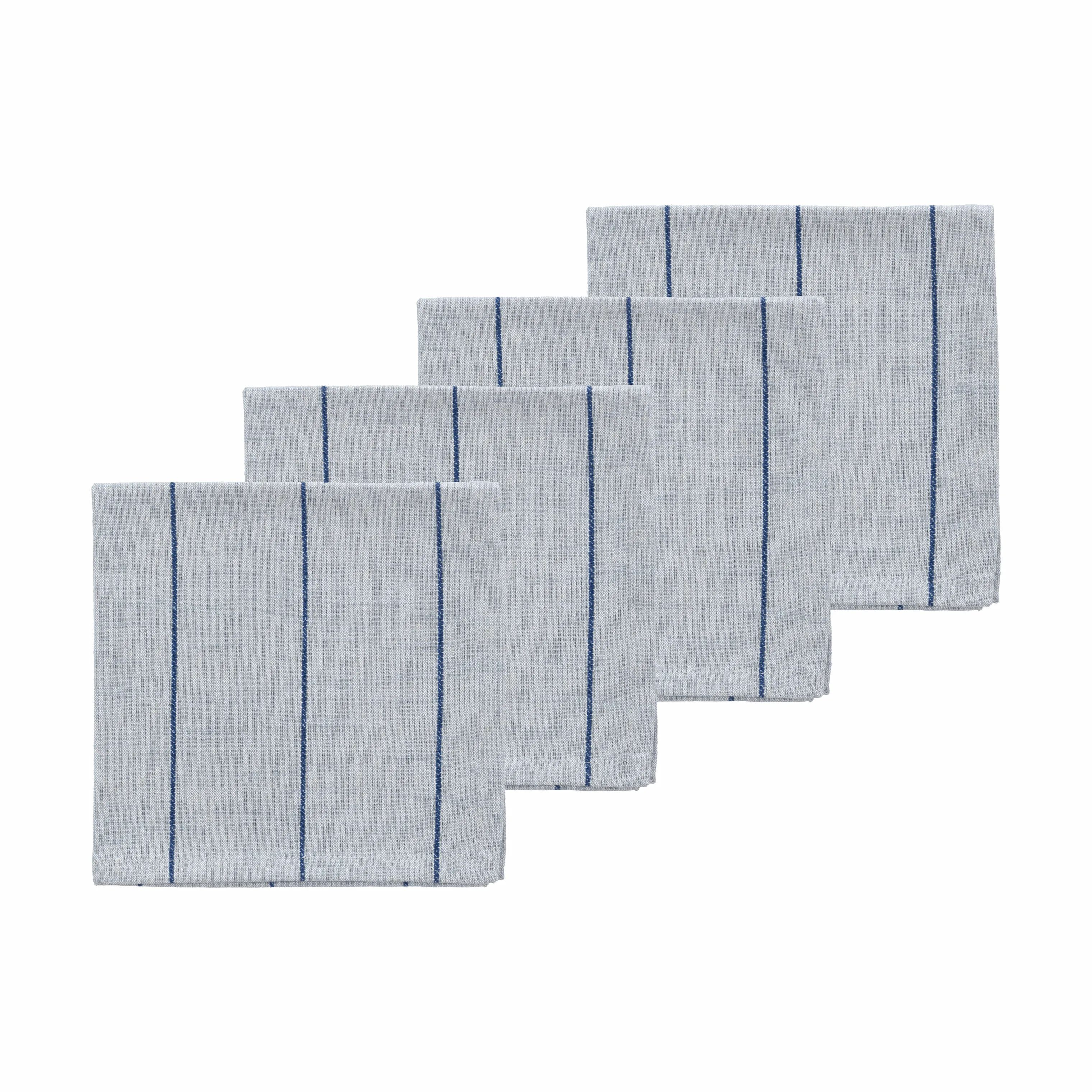 Södahl Stofservietter Line Mundserviet - 4 stk. i Royal blue, 1