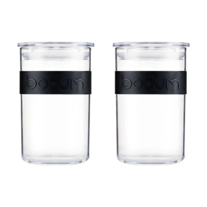 Bodum Opbevaringsglas Presso Opbvaringsglas - 2 stk. i Sort, 0.6 L, 1