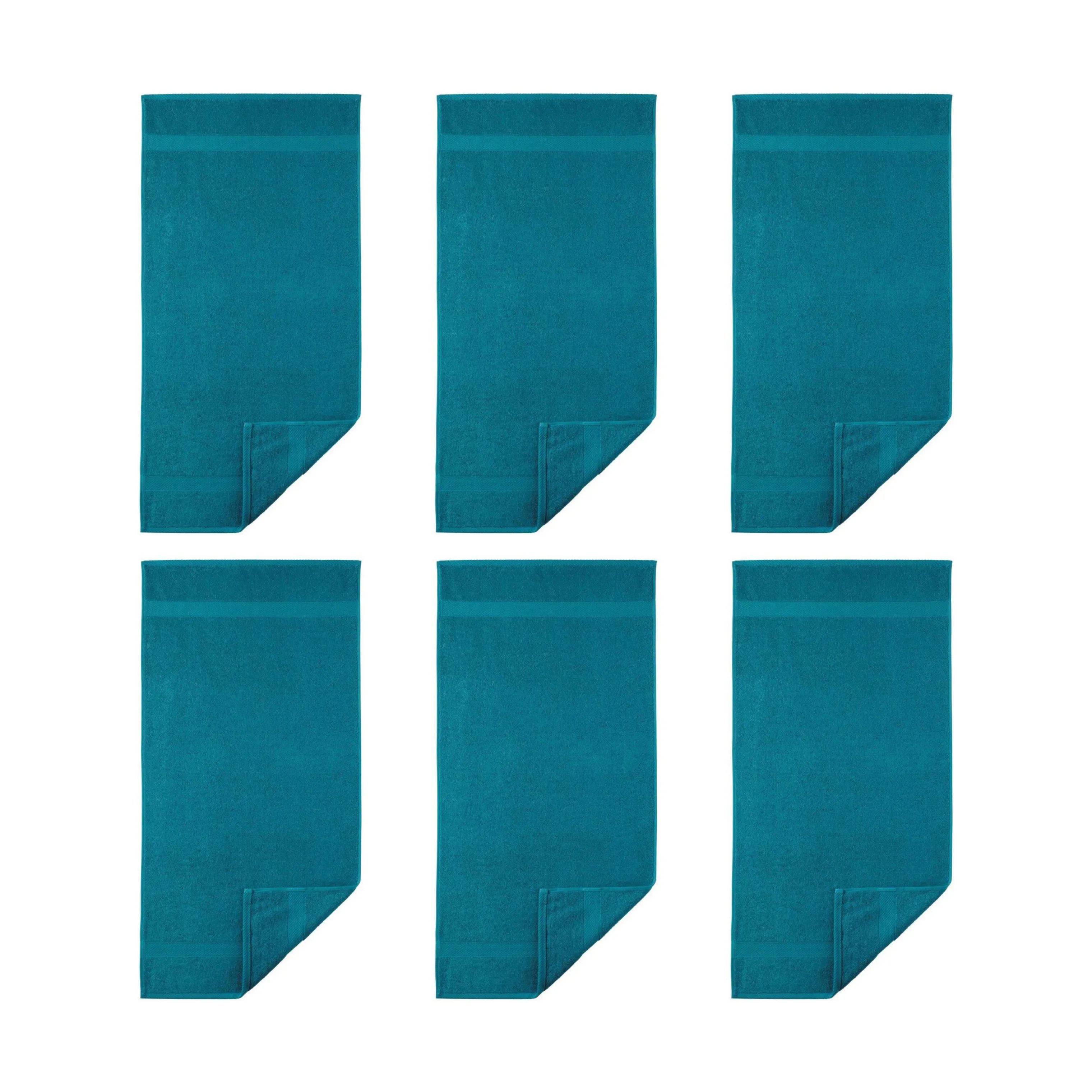 Egeria Håndklæder Diamant Håndklæde - 6 stk. i Dark Turquoise, 1