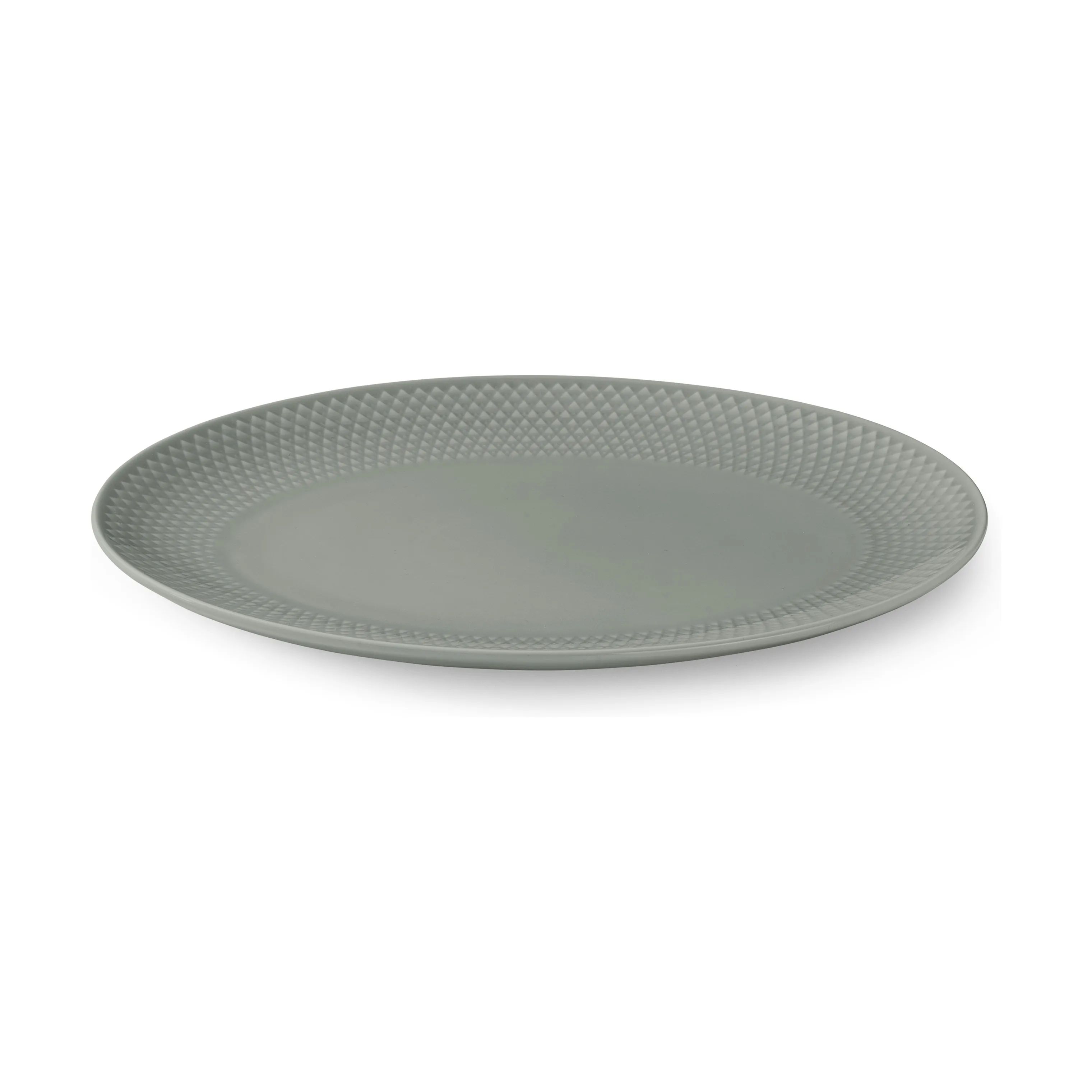 Lyngby Porcelæn Serveringsfade Rhombe Earth Serveringsfad i Moss, 4