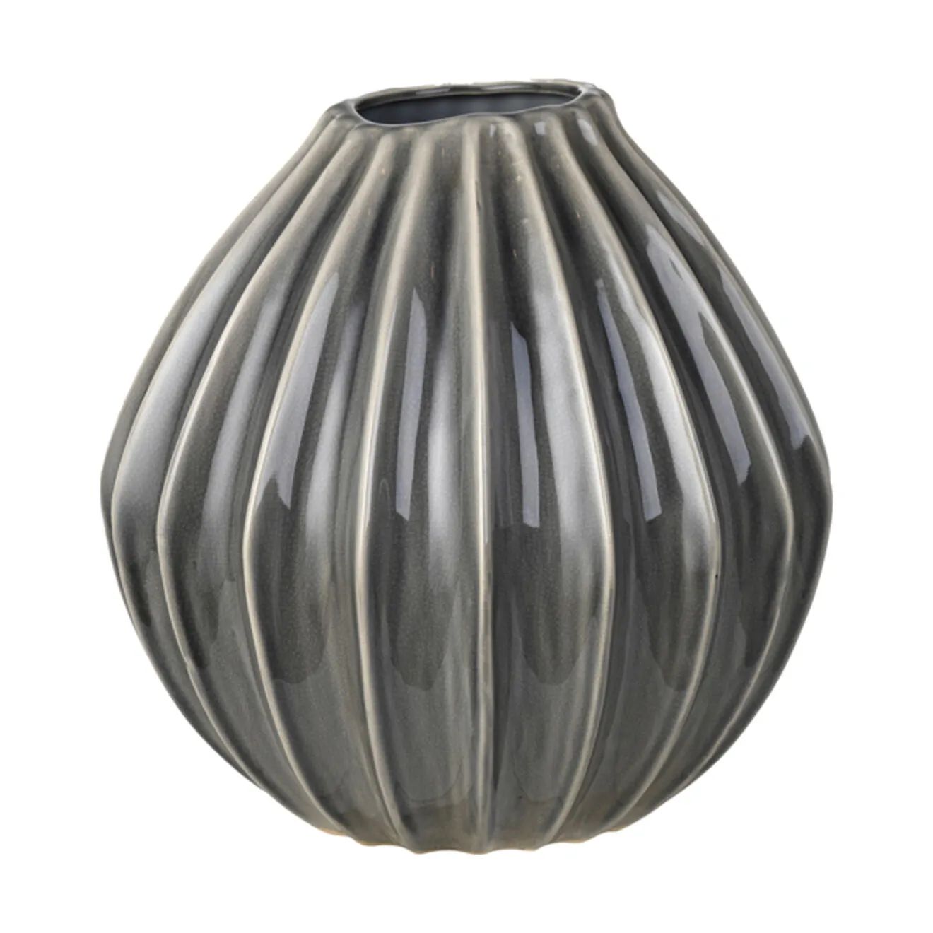 Broste Copenhagen Vaser Wide Vase i Smoke Grey, H30 x Ø30, 1