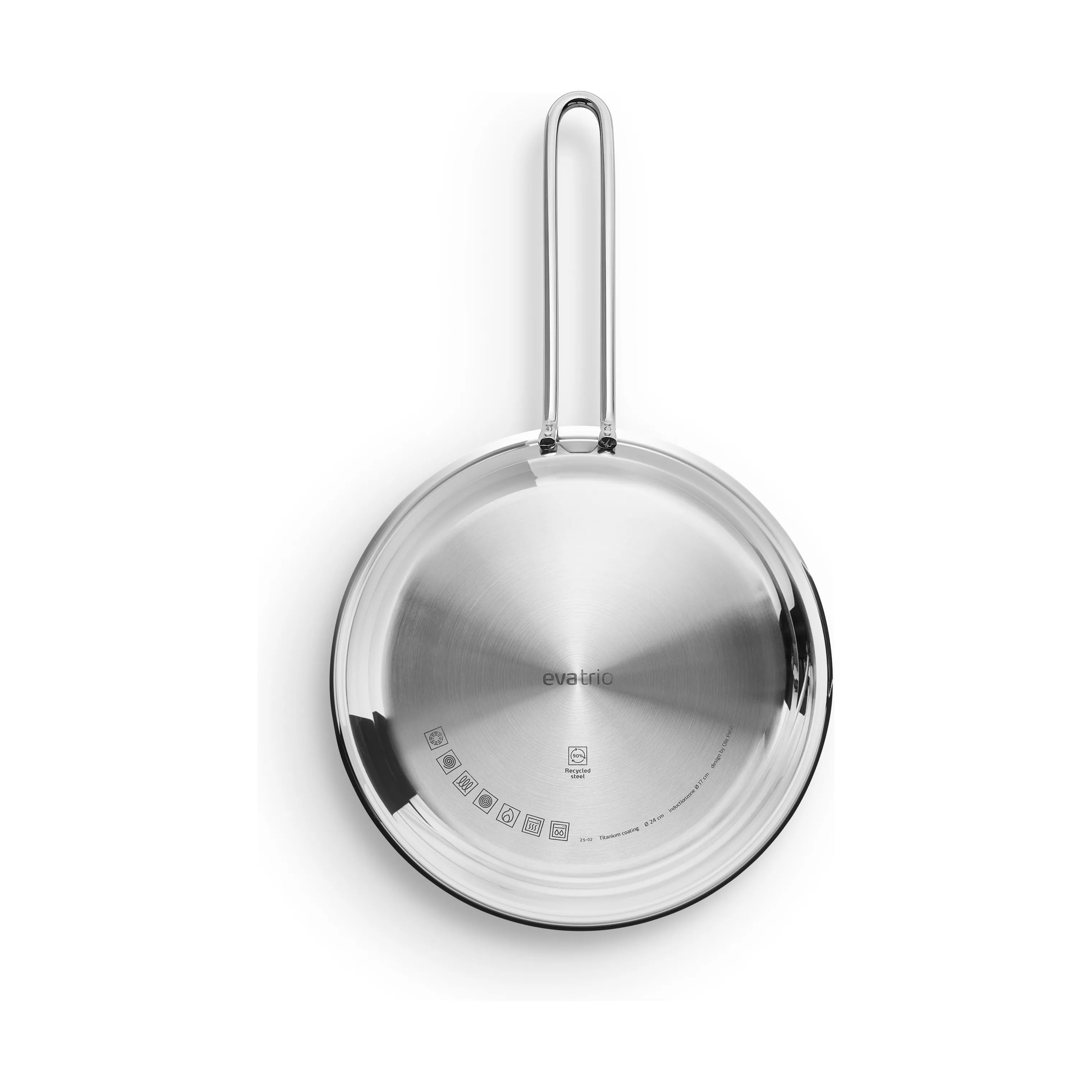 Eva Trio Stegepander Titanium Rec. Laser Titanium Stegepande i Poleret stål, 24 cm, 5