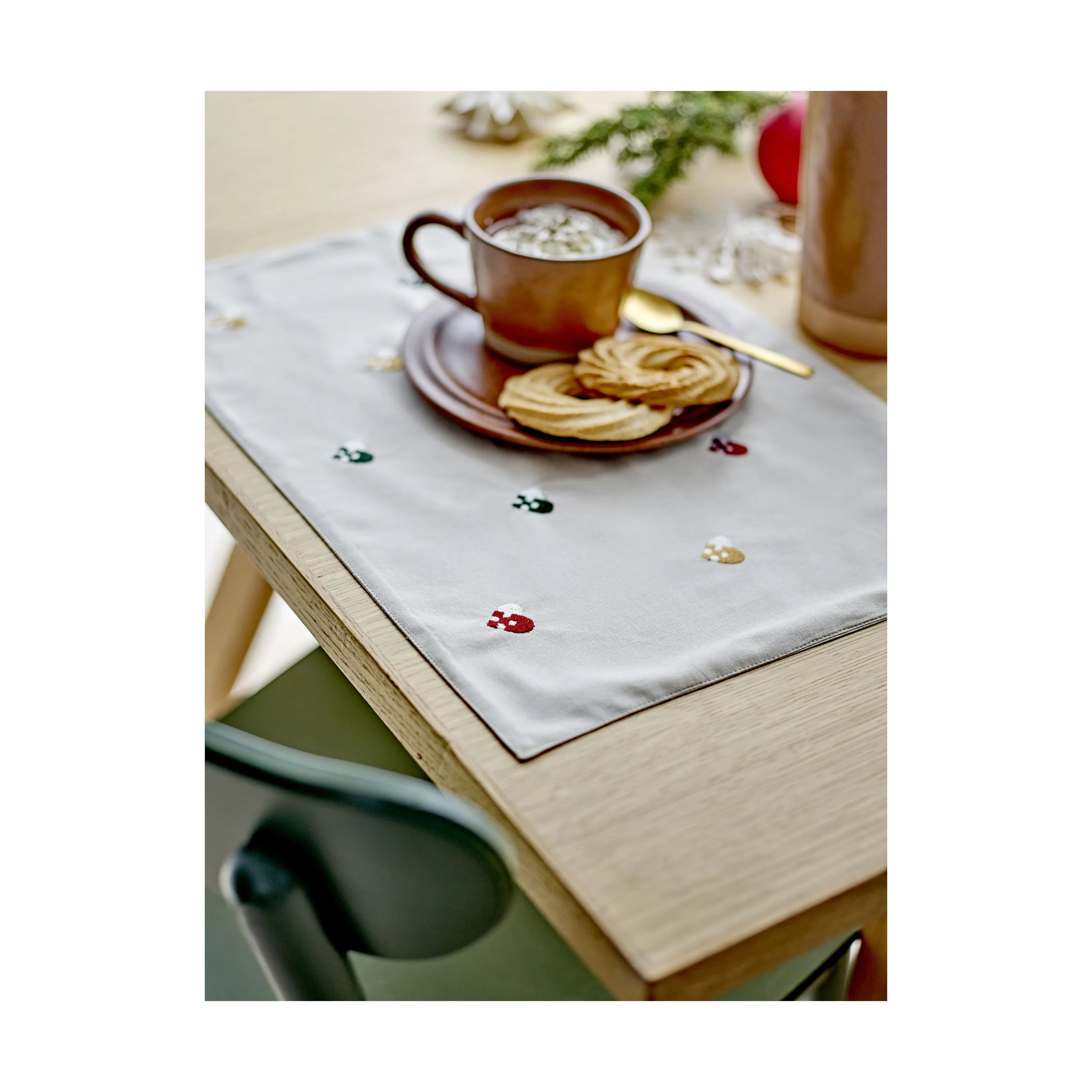 Södahl Dækkeservietter Christmas Hearts Embroidery Dækkeserviet - 2 stk i Rød, 2