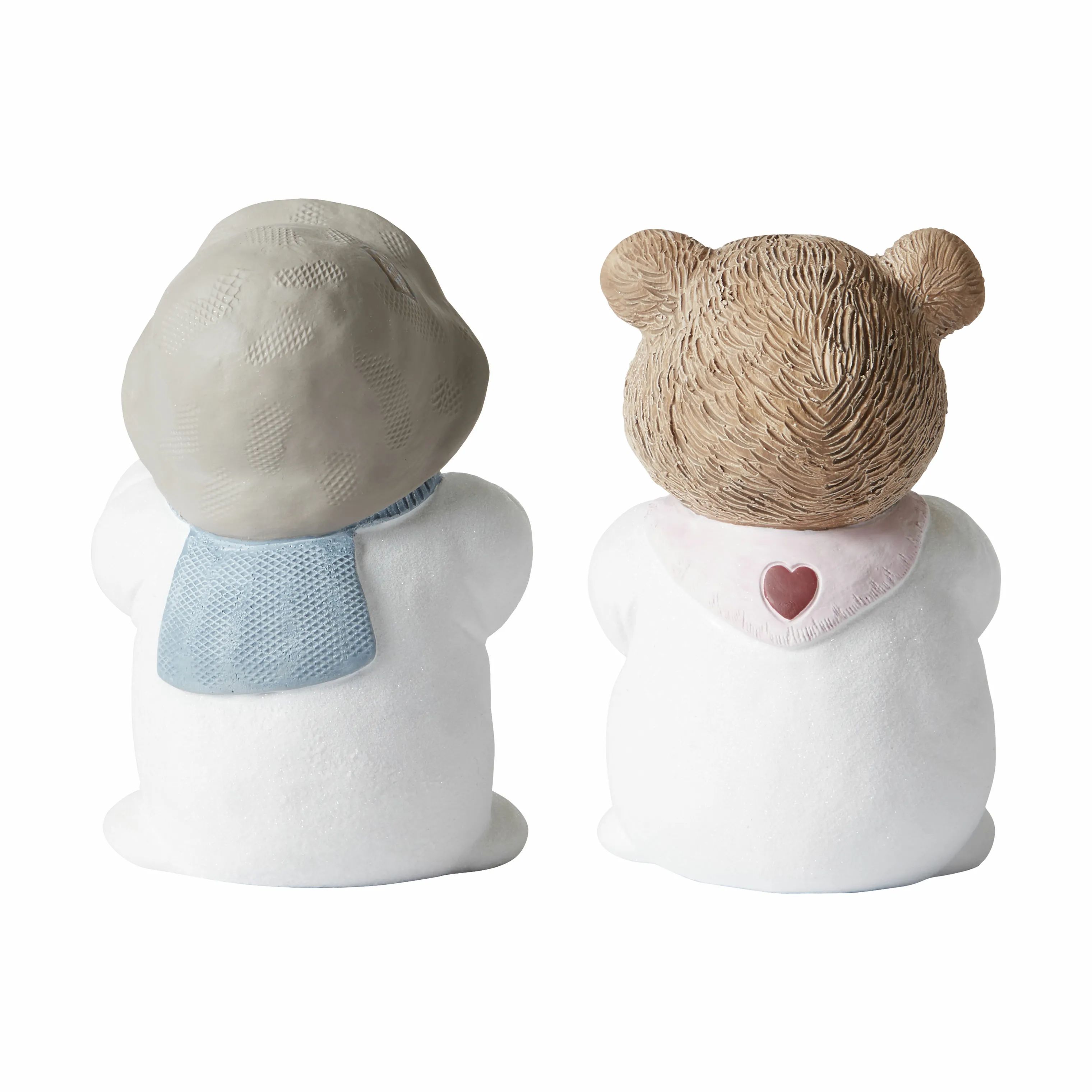 Klarborg Julefigurer Snemænd 2021 - Gertrud & Ejvin i Hvid, 10 cm, 4