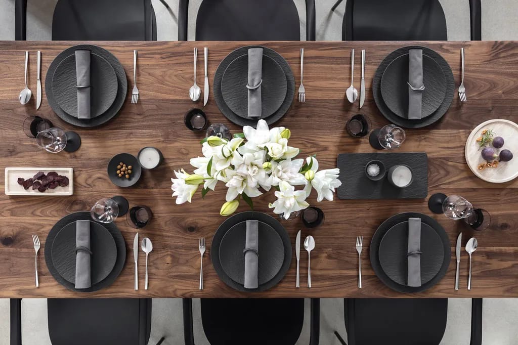 Villeroy & Boch Serveringsfade Manufacture Rock Coupe Universal Tallerken i Mat sort, 2