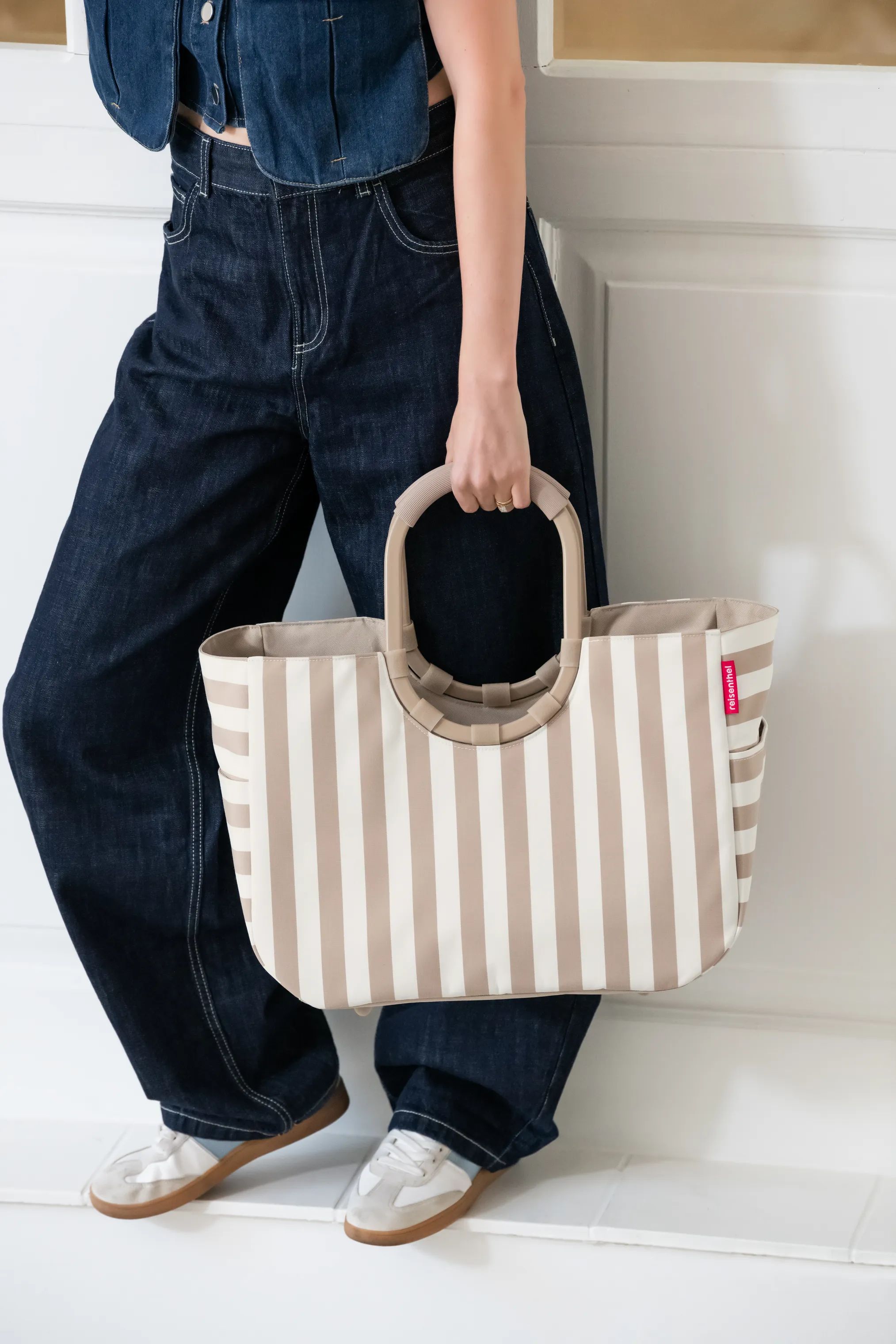 Reisenthel Indkøbskurve Loopshopper i Beige/hvid, 3