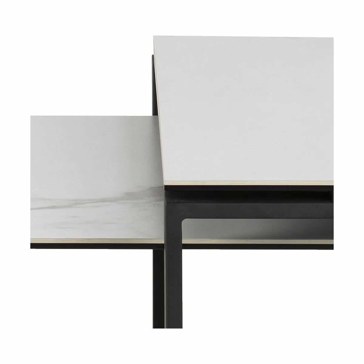 CASA Living Sofaborde Katrine Sofabordssæt - 2 stk i Hvid Akranes/sort, 5