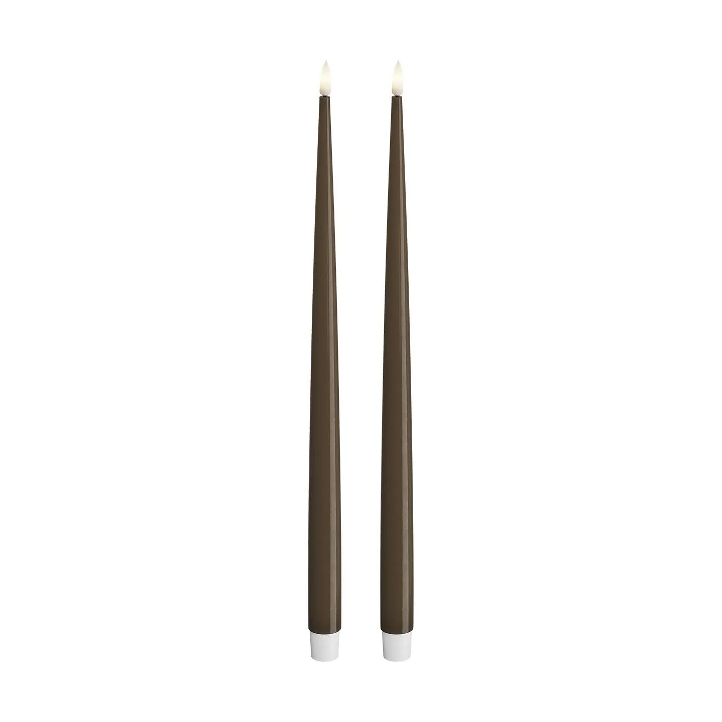 Deluxe Homeart LED-lys Real Flame LED Kertelys - 2 stk. i Caramel, 38 cm, 1