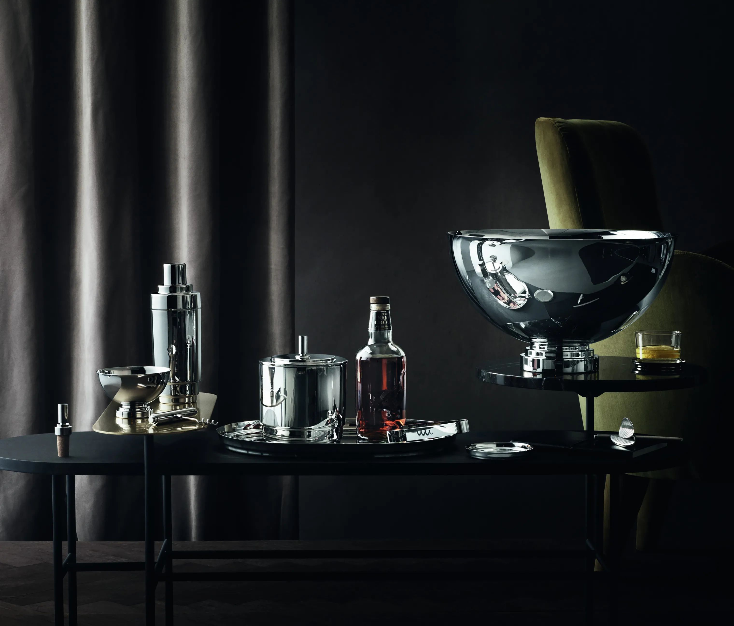 Georg Jensen Glasbrikker og coasters Manhattan Coaster til vin i Stål/blank, 2