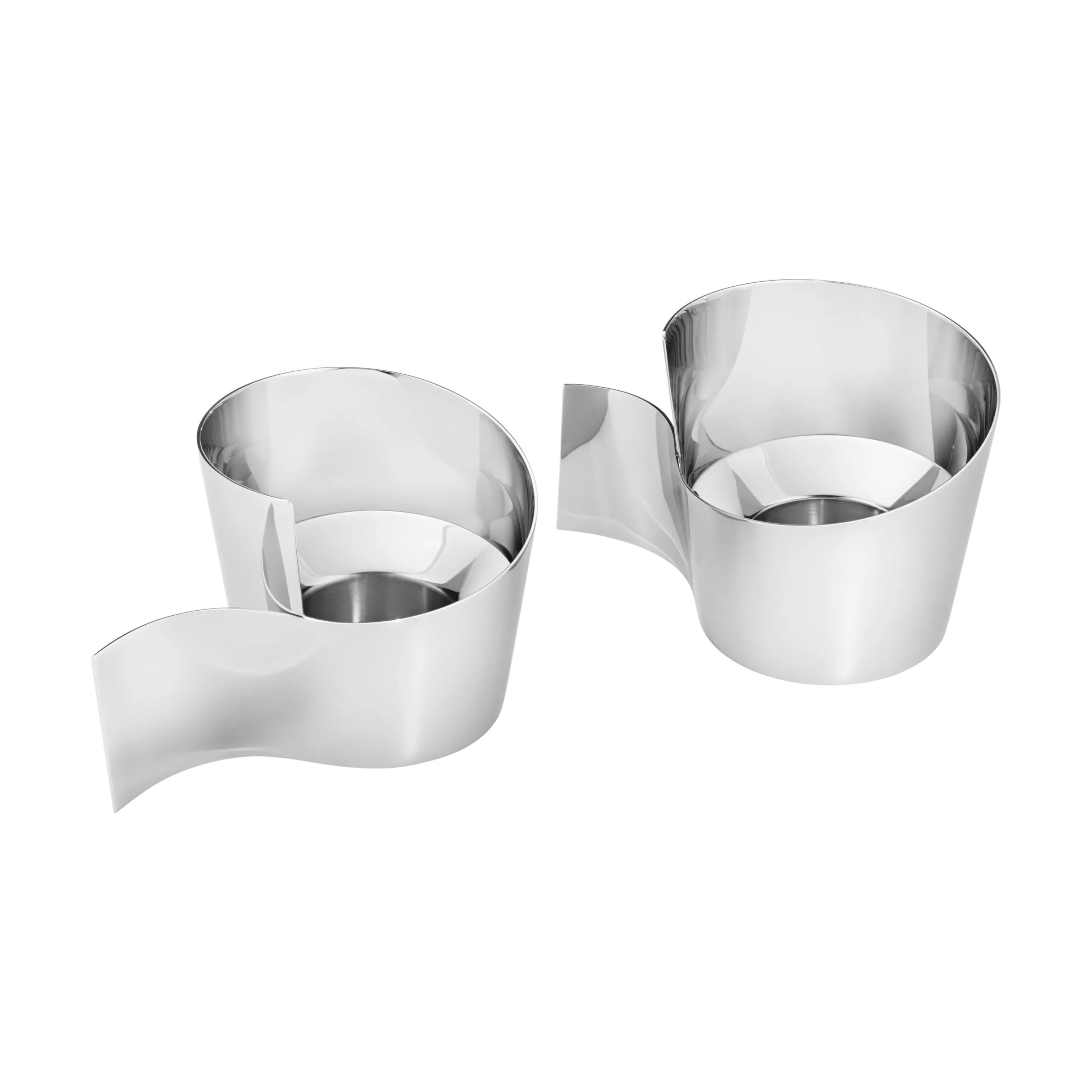 Georg Jensen Fyrfadsstage Fold Fyrfadsstager - 2 stk. i Stål, 1