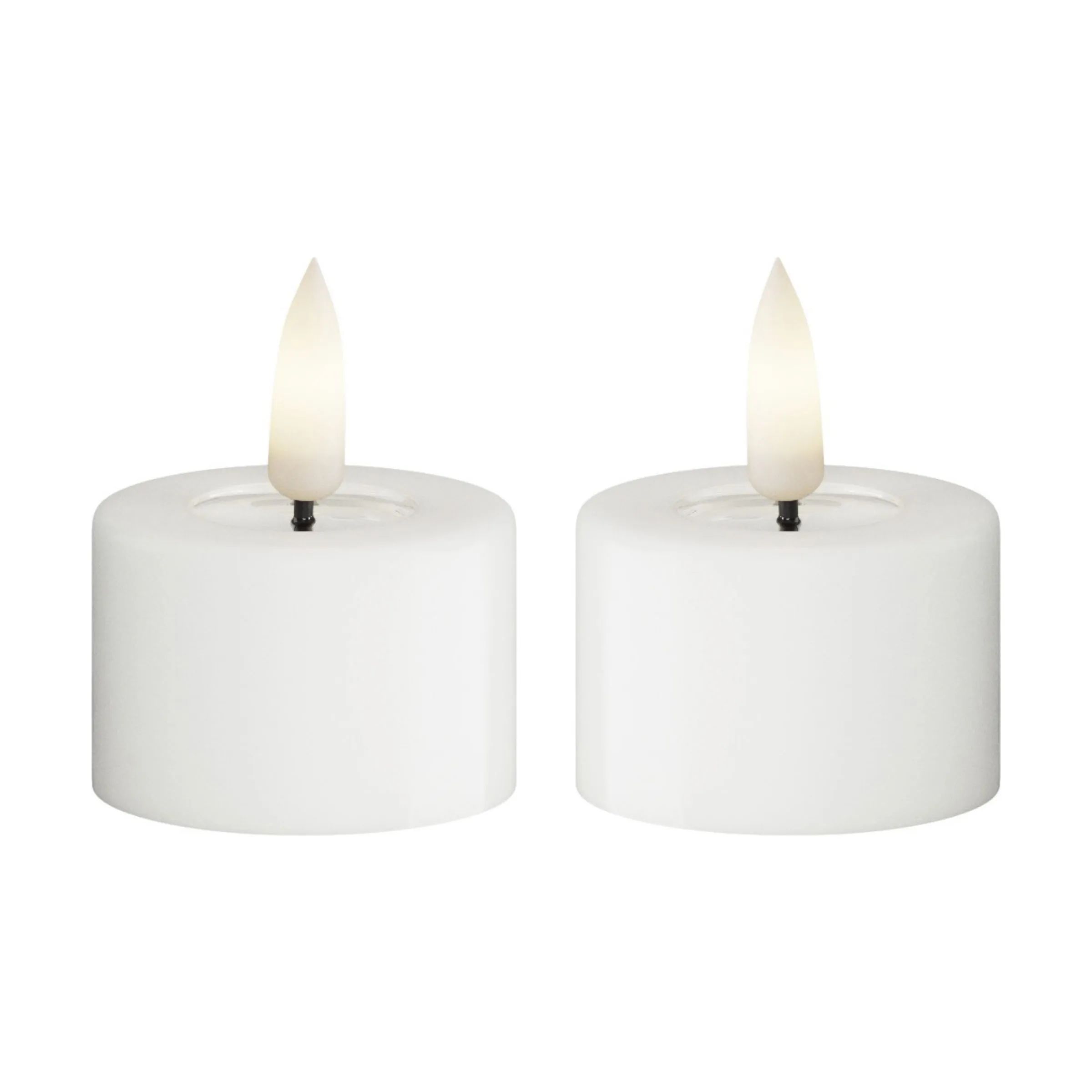 Deluxe Homeart LED-lys Fyrfadslys - 2 stk i Hvid, 1